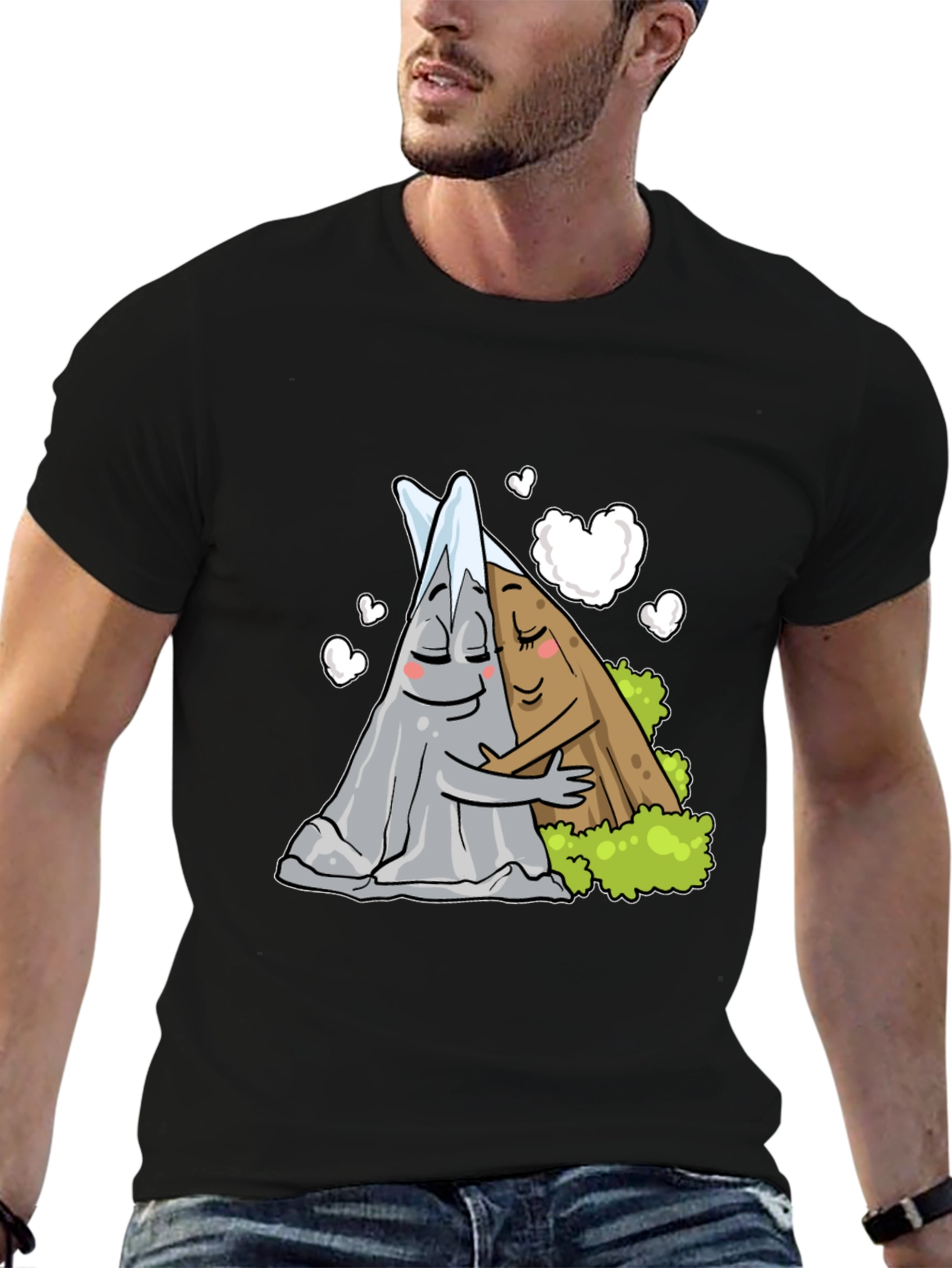 Mountain Love Graphic Tee - Black Unisex T-Shirt