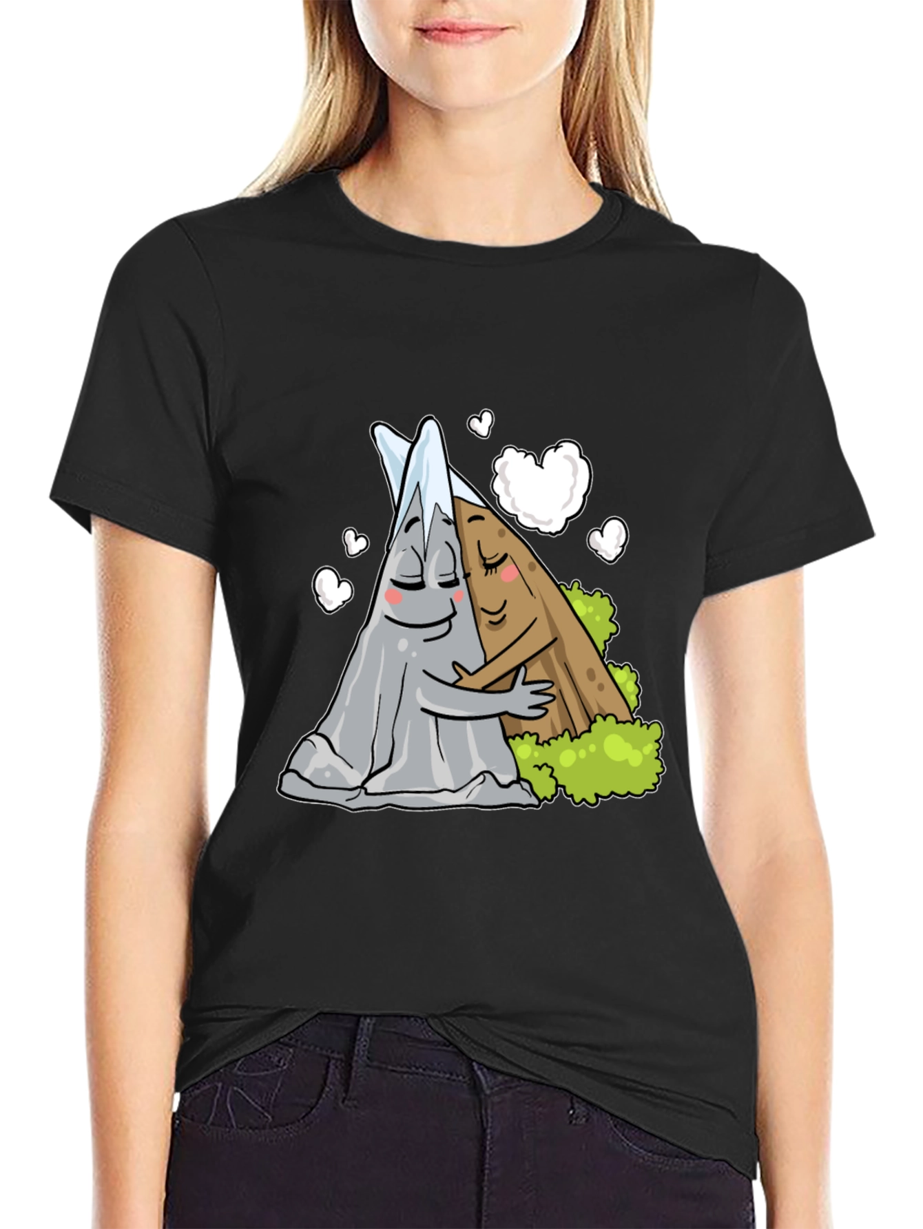 Mountain Love Graphic Tee - Black Unisex T-Shirt