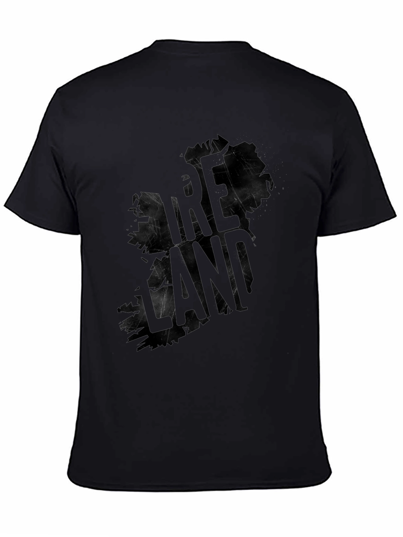 Ireland Map Graphic Black T-Shirt