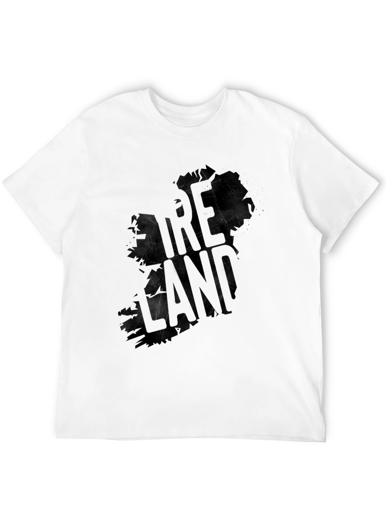 Ireland Map Graphic Black T-Shirt