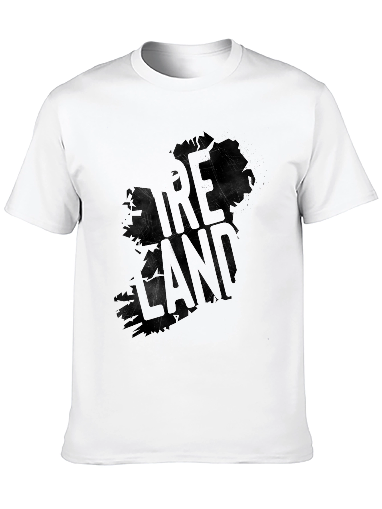 Ireland Map Graphic Black T-Shirt