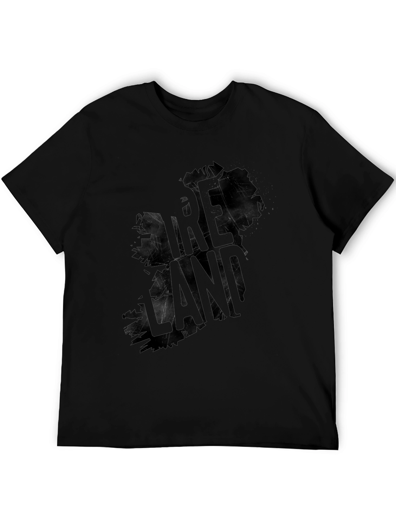 Ireland Map Graphic Black T-Shirt