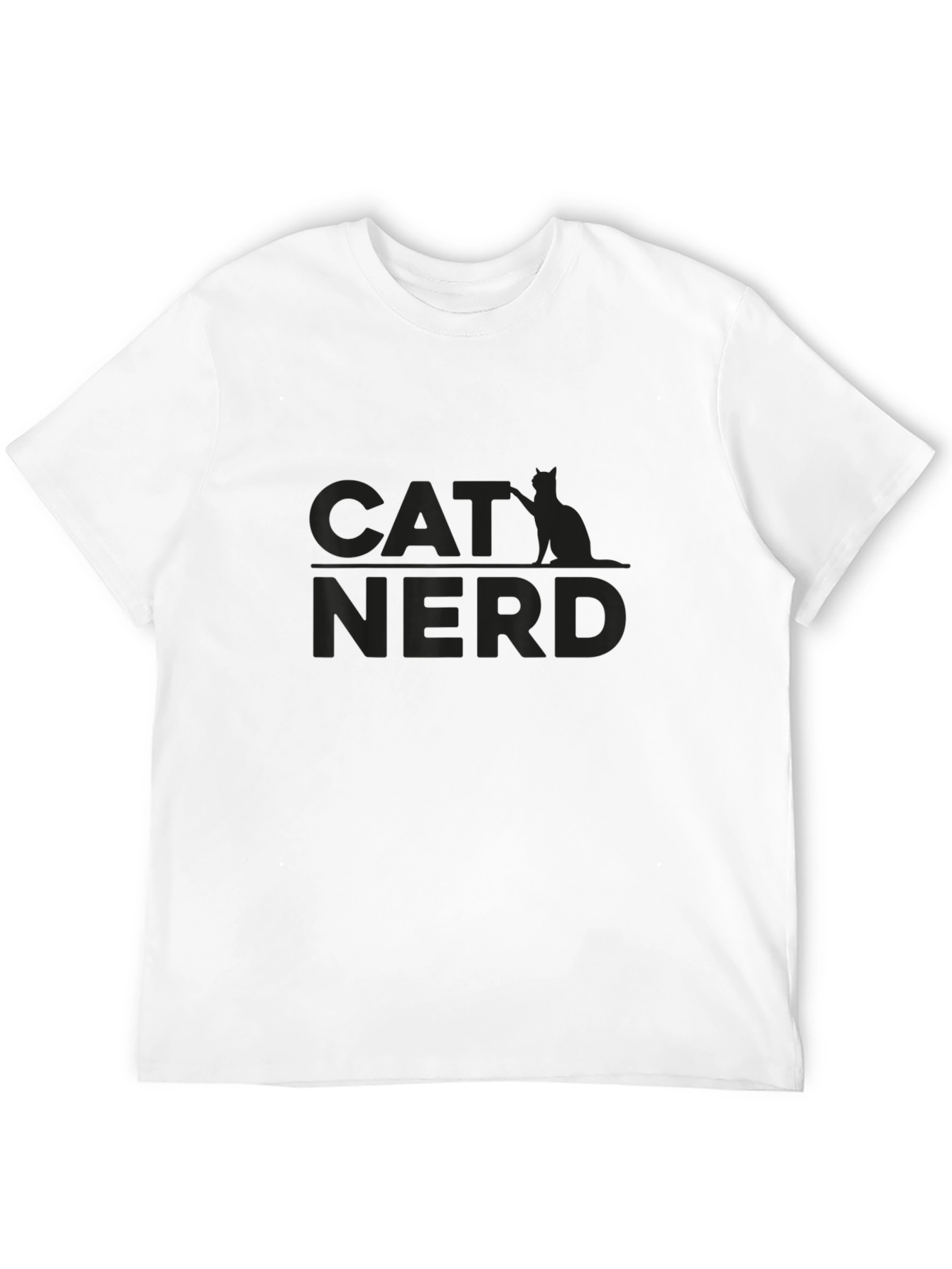Cat Nerd T-Shirt - Black Tee
