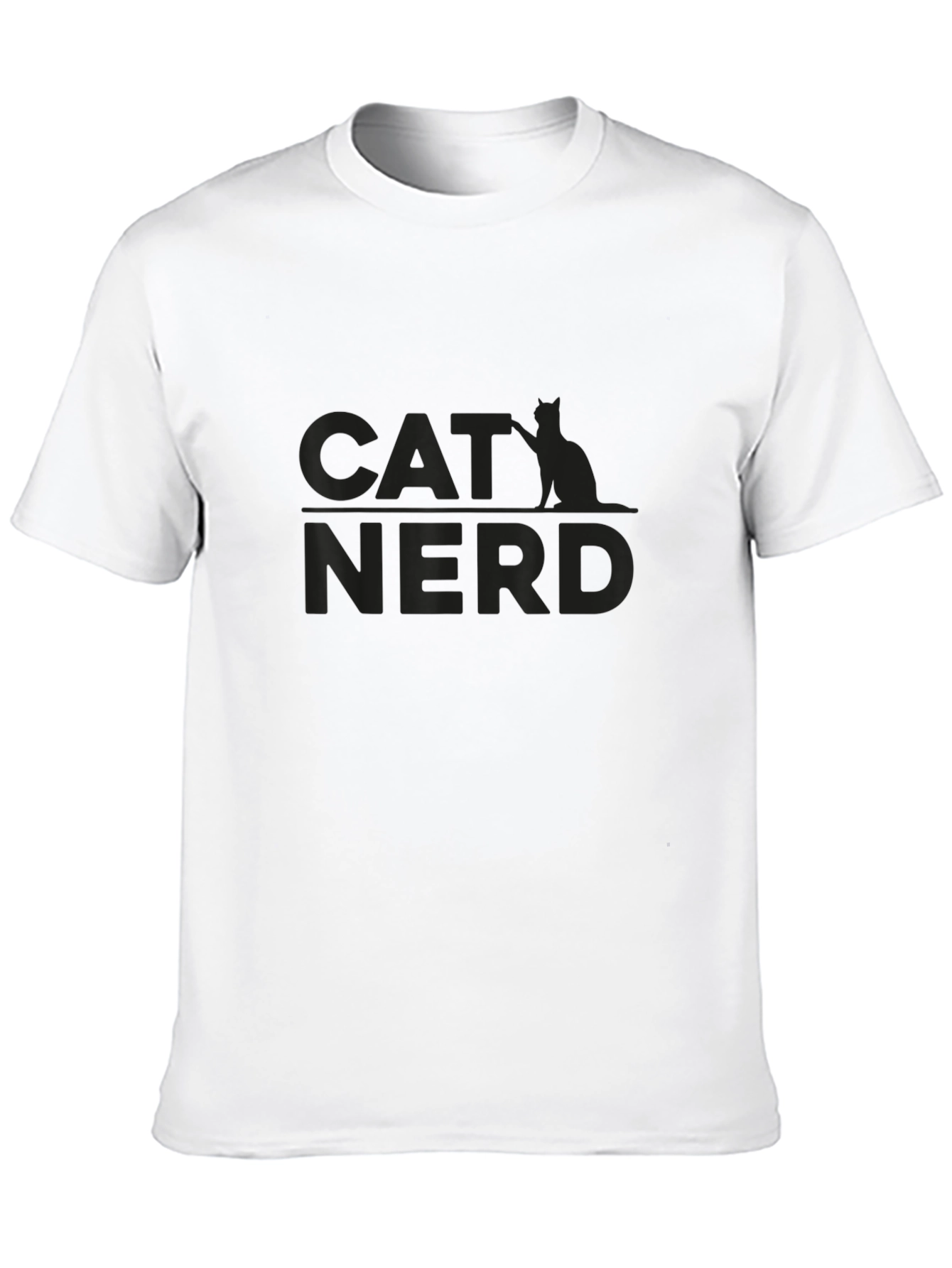 Cat Nerd T-Shirt - Black Tee