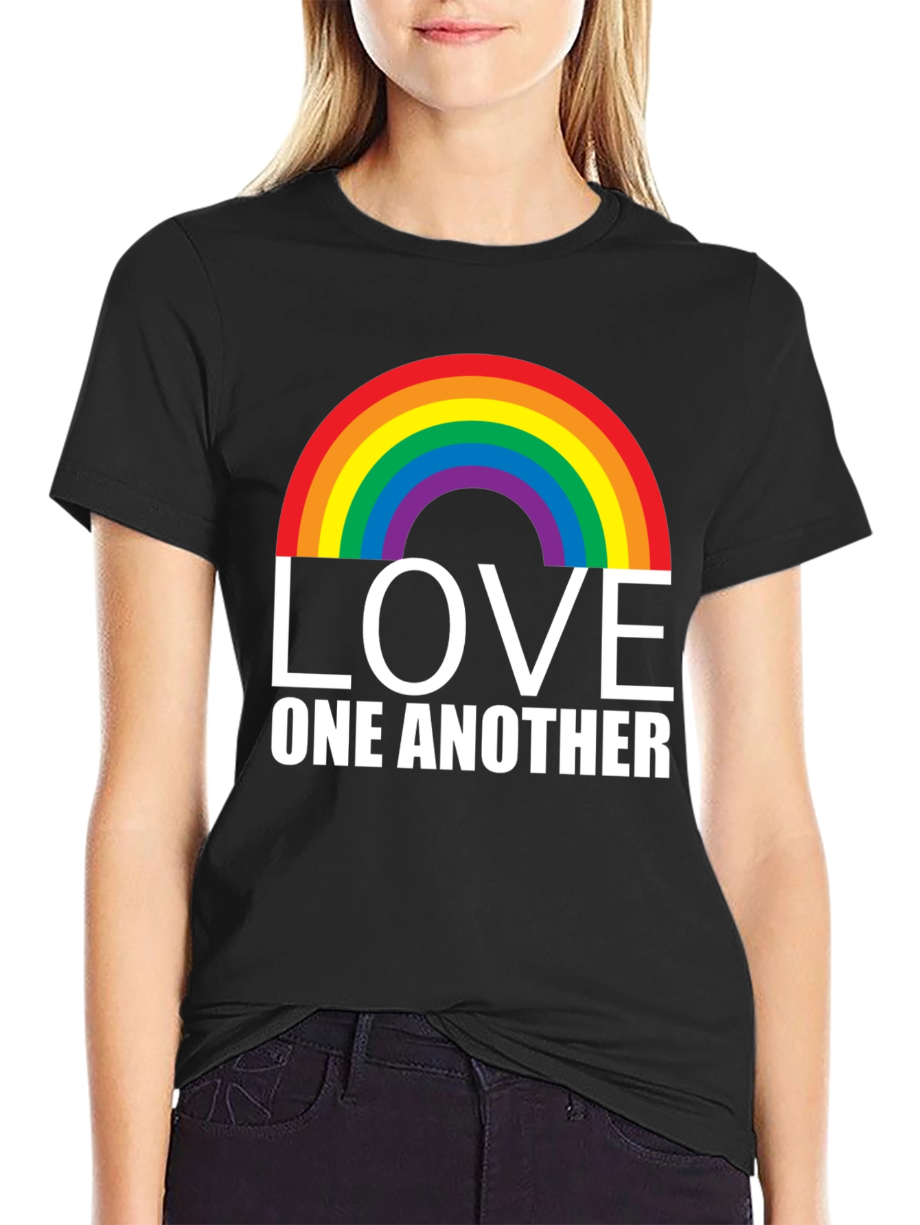 Love One Another Rainbow Graphic Tee