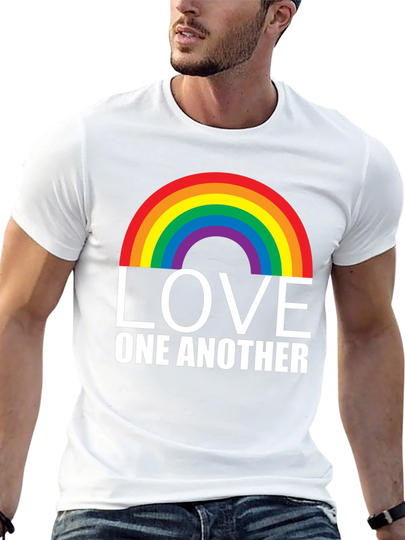 Love One Another Rainbow Graphic Tee