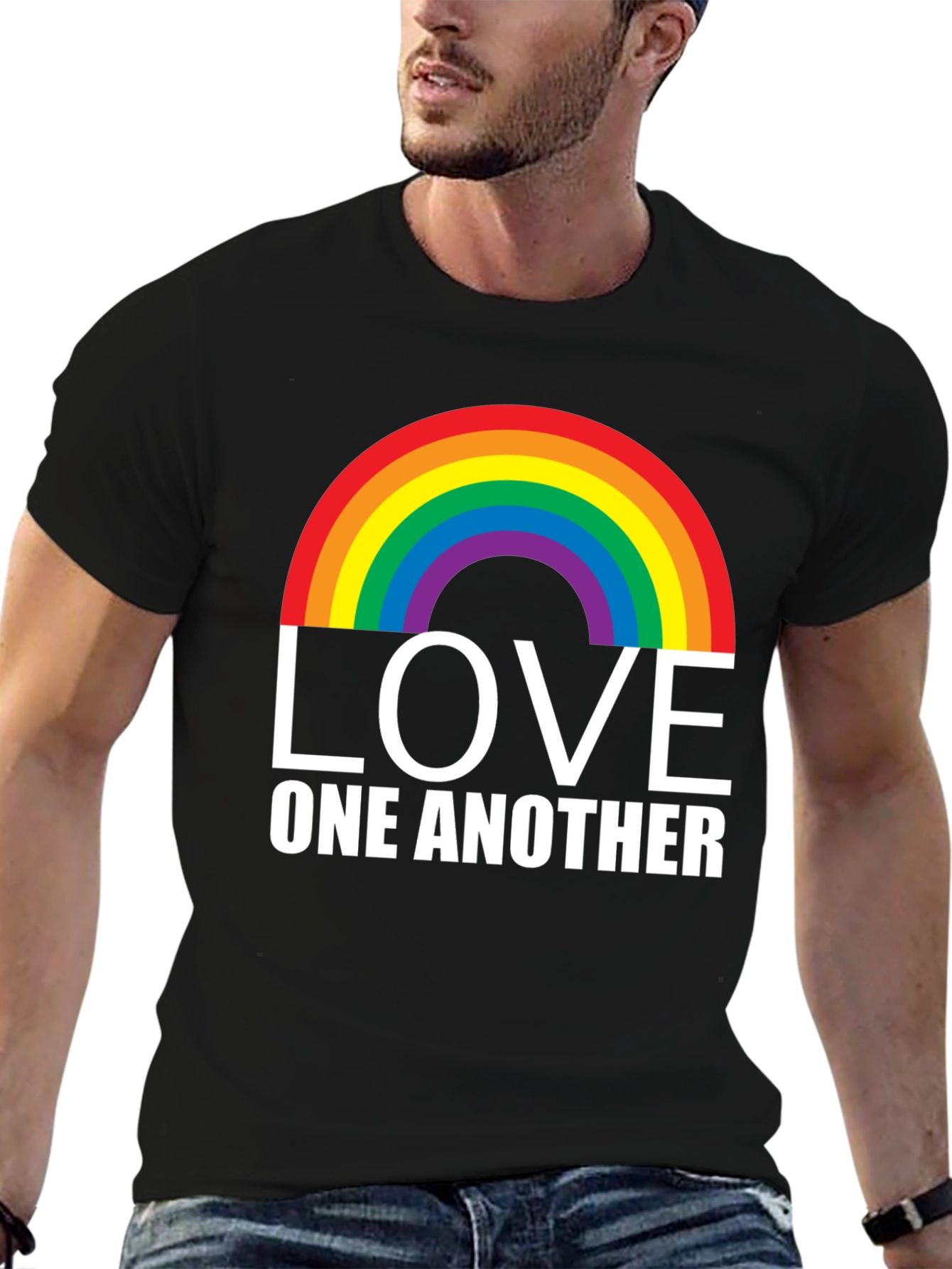 Love One Another Rainbow Graphic Tee
