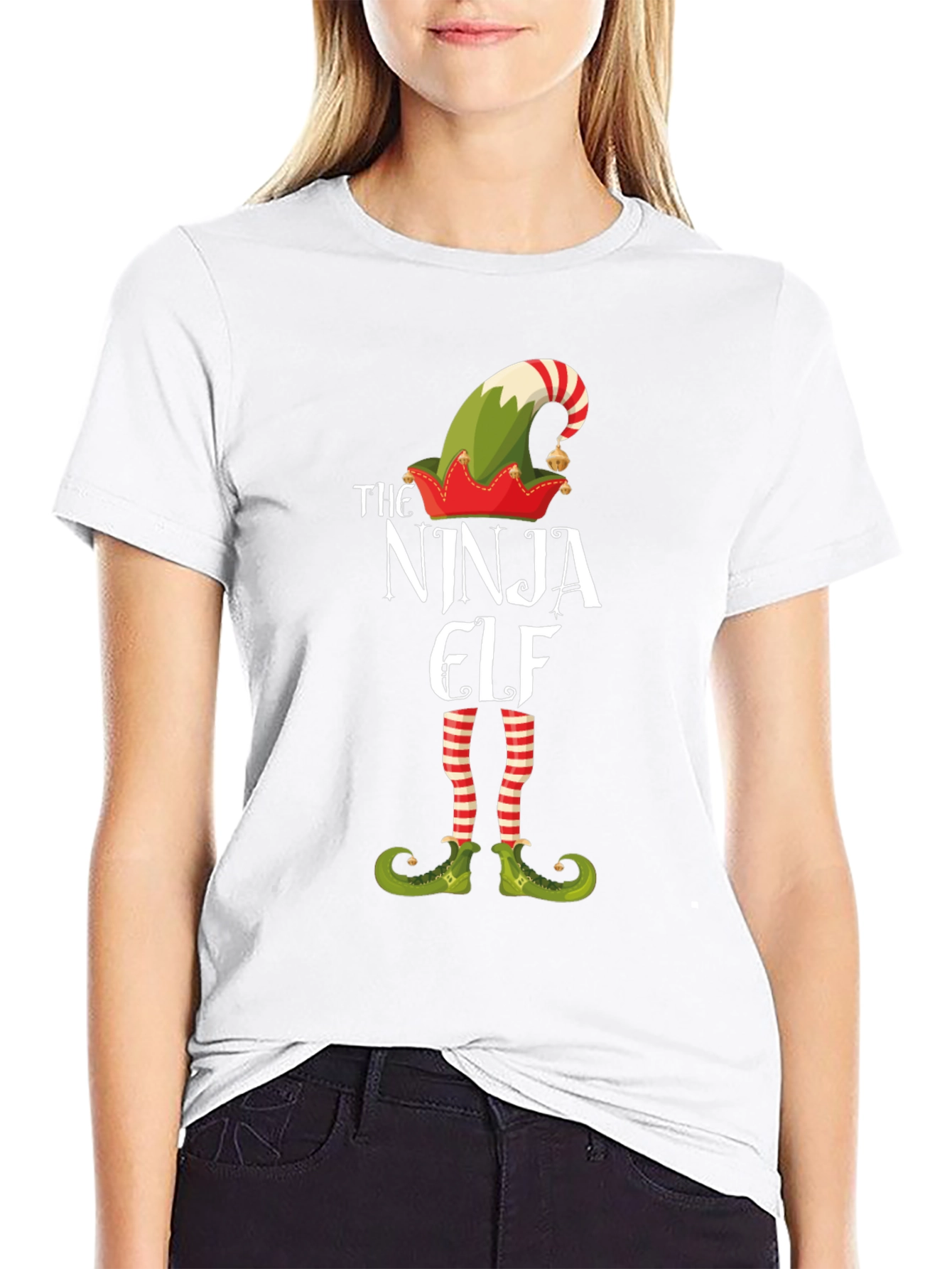 Ninja Elf Graphic T-Shirt - Holiday Fun