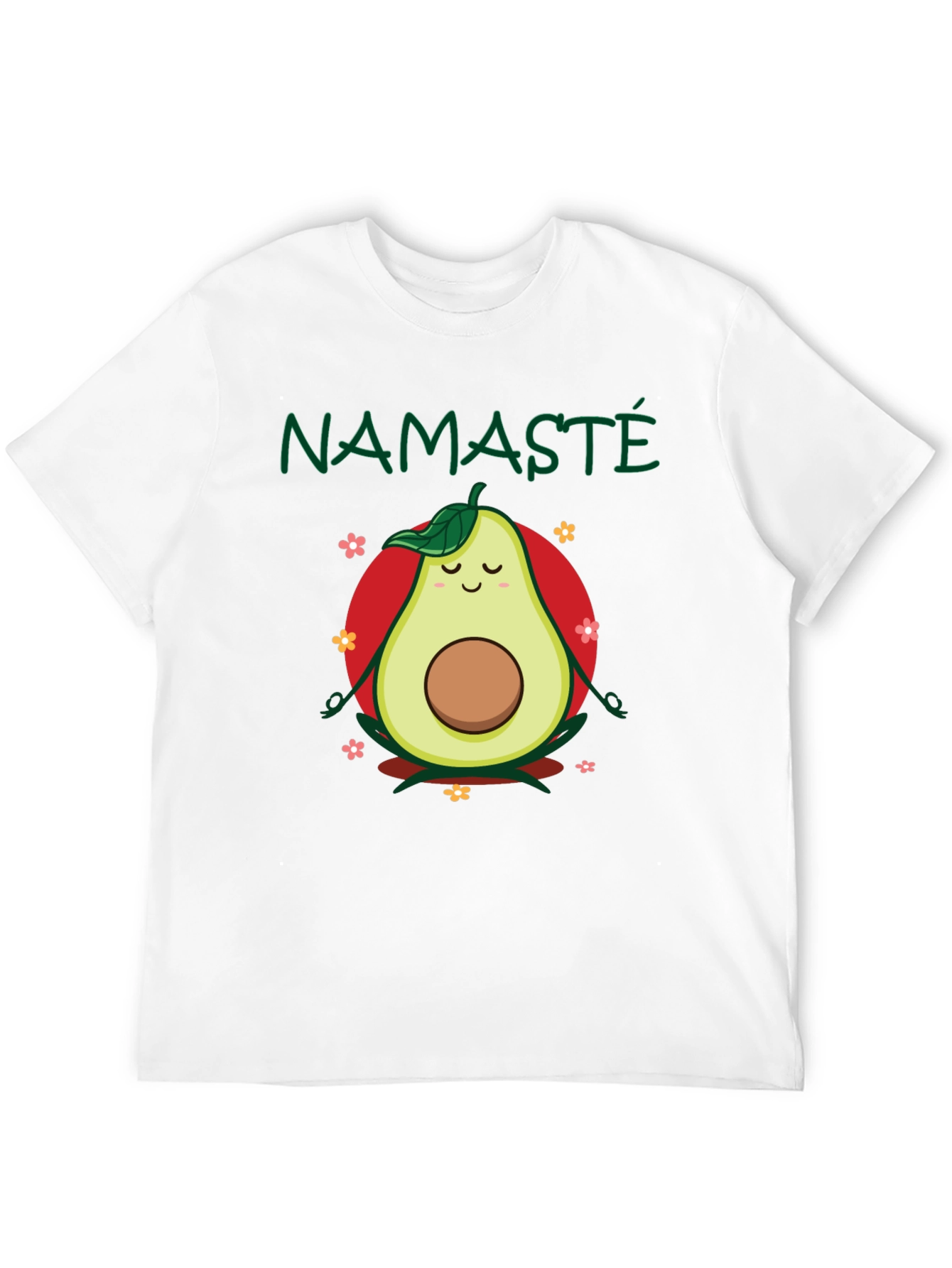 Namaste Avocado Meditation T-Shirt - Black Cotton Tee