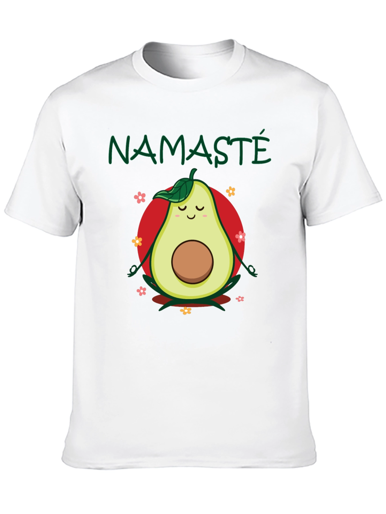 Namaste Avocado Meditation T-Shirt - Black Cotton Tee