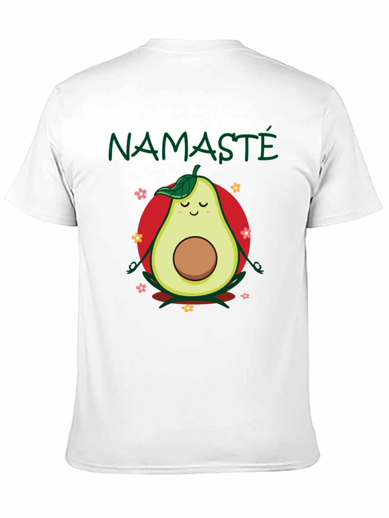 Namaste Avocado Meditation T-Shirt - Black Cotton Tee