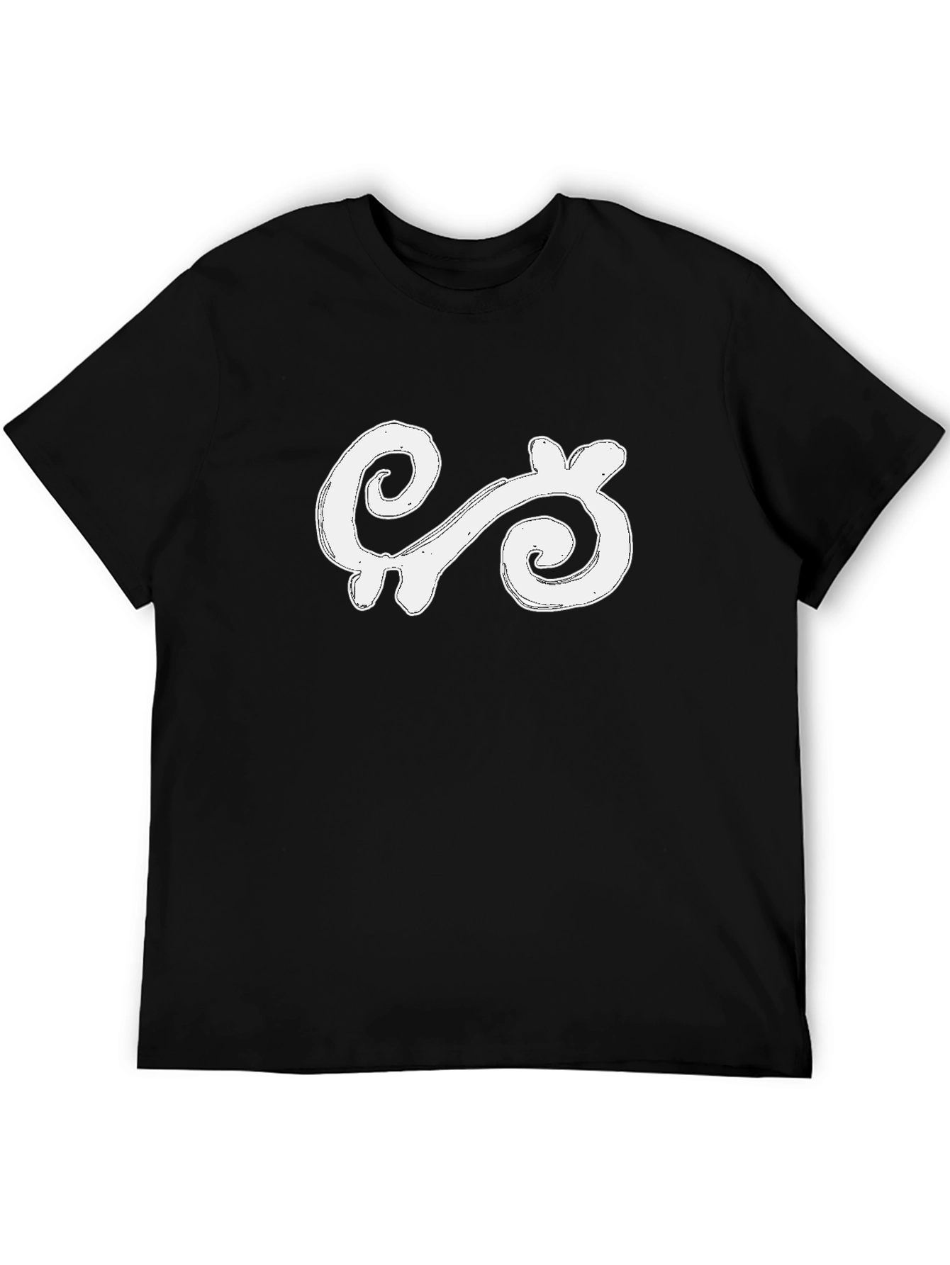 Black T-shirt with White Adinkra Symbol