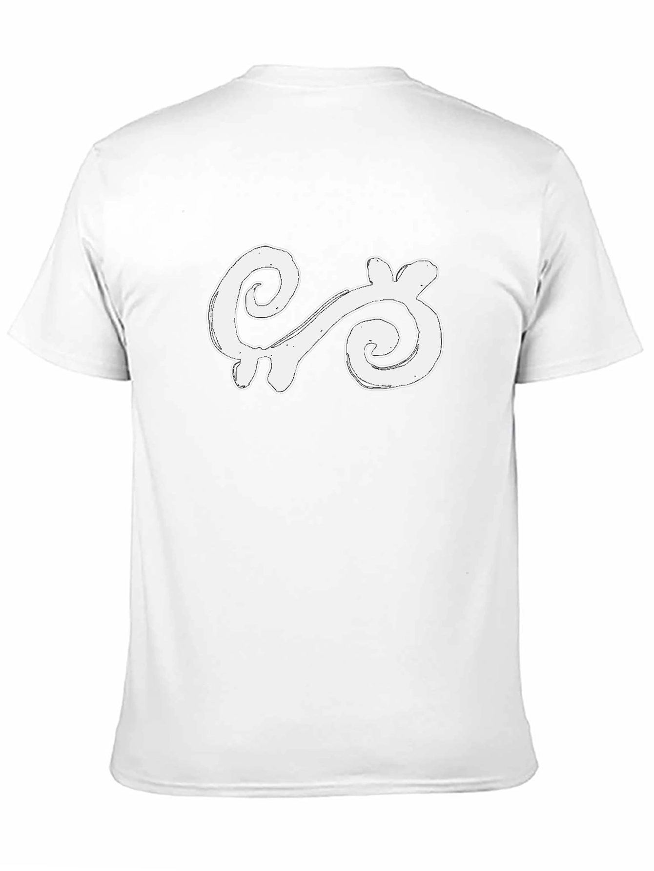 Black T-shirt with White Adinkra Symbol