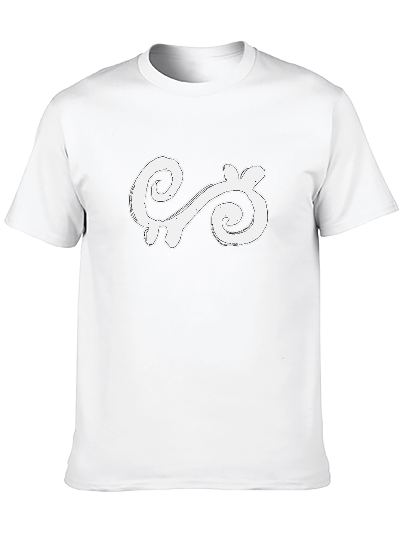 Black T-shirt with White Adinkra Symbol