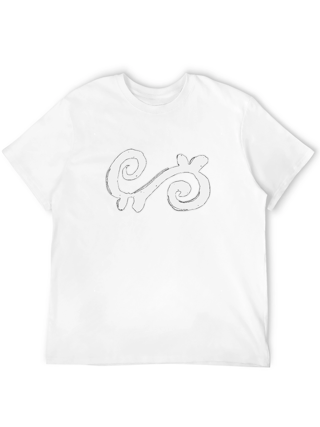 Black T-shirt with White Adinkra Symbol