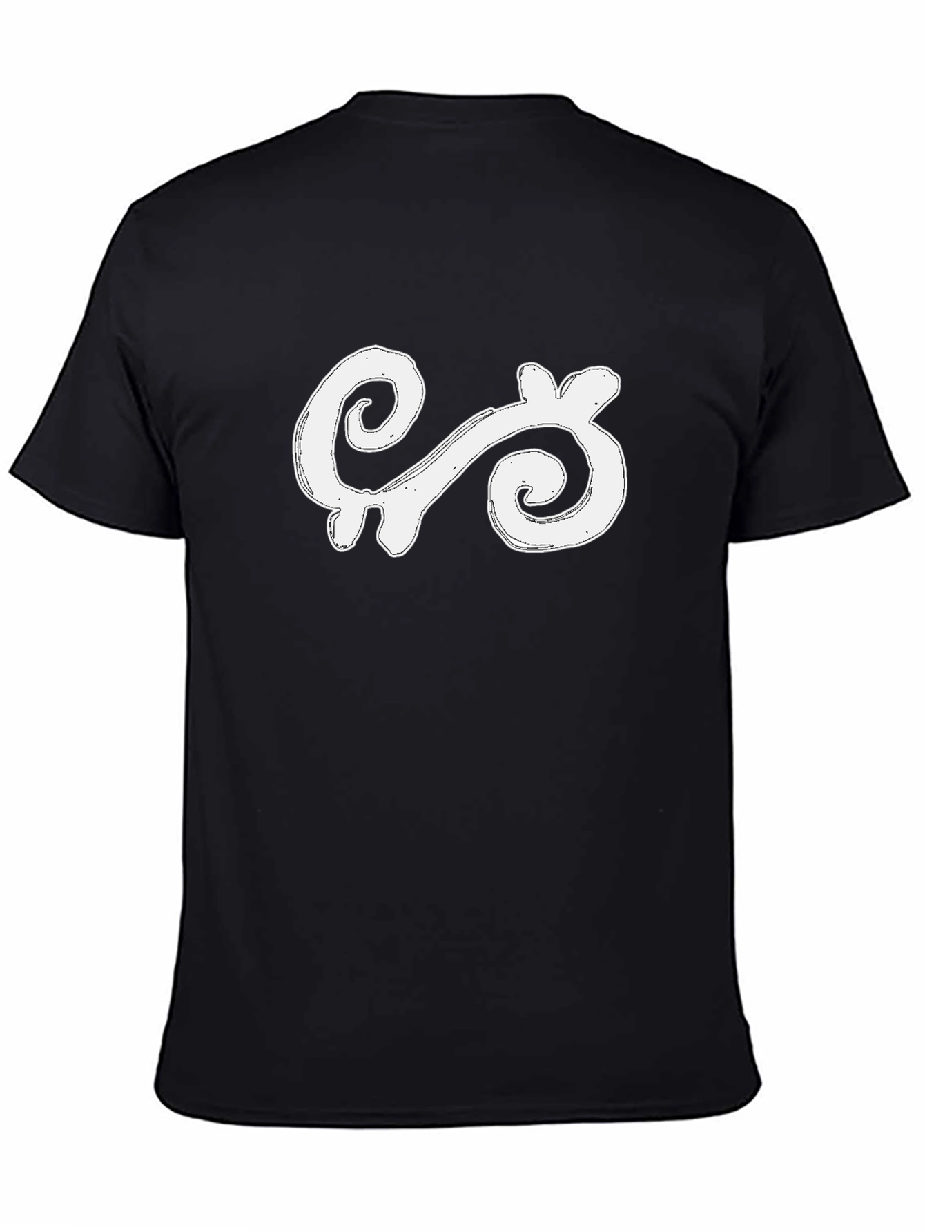 Black T-shirt with White Adinkra Symbol