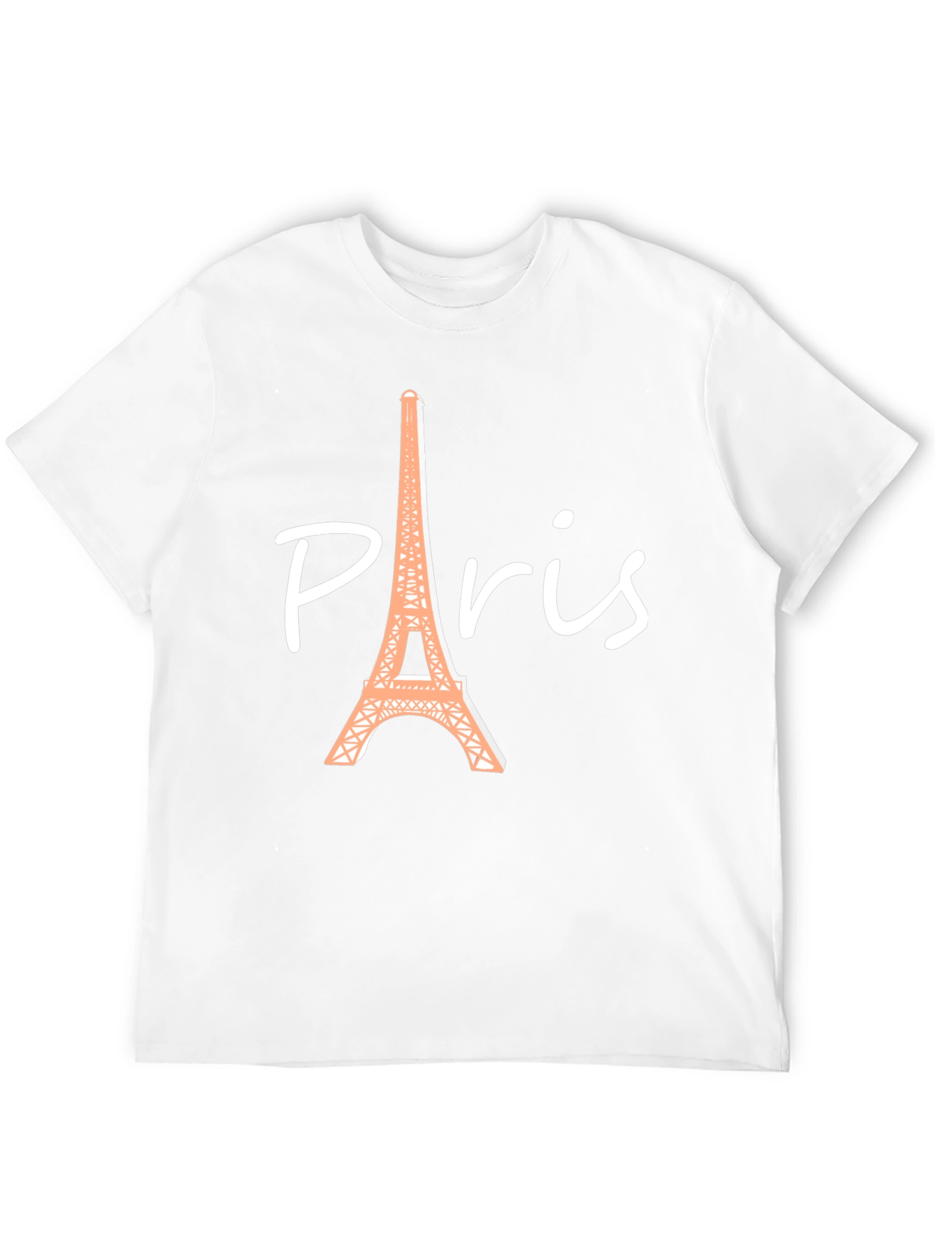 Paris Eiffel Tower Graphic Tee - Black Cotton T-Shirt