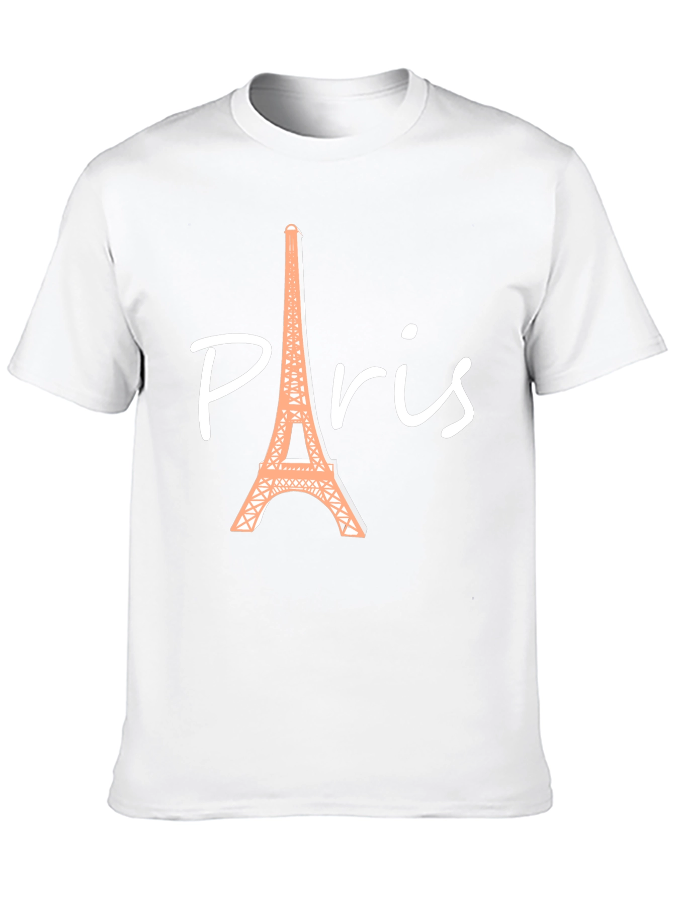 Paris Eiffel Tower Graphic Tee - Black Cotton T-Shirt