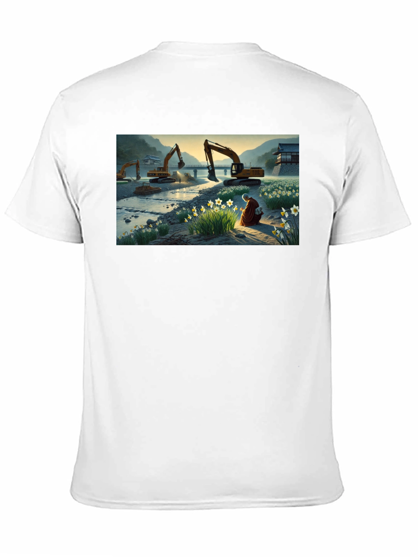 Excavator Landscape Graphic Tee