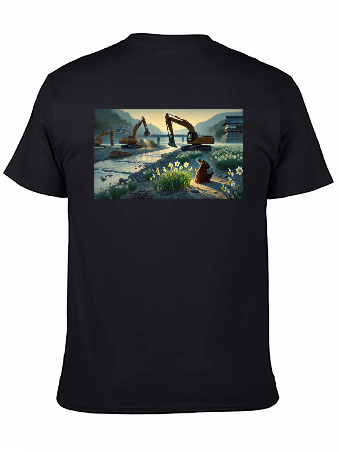 Excavator Landscape Graphic Tee