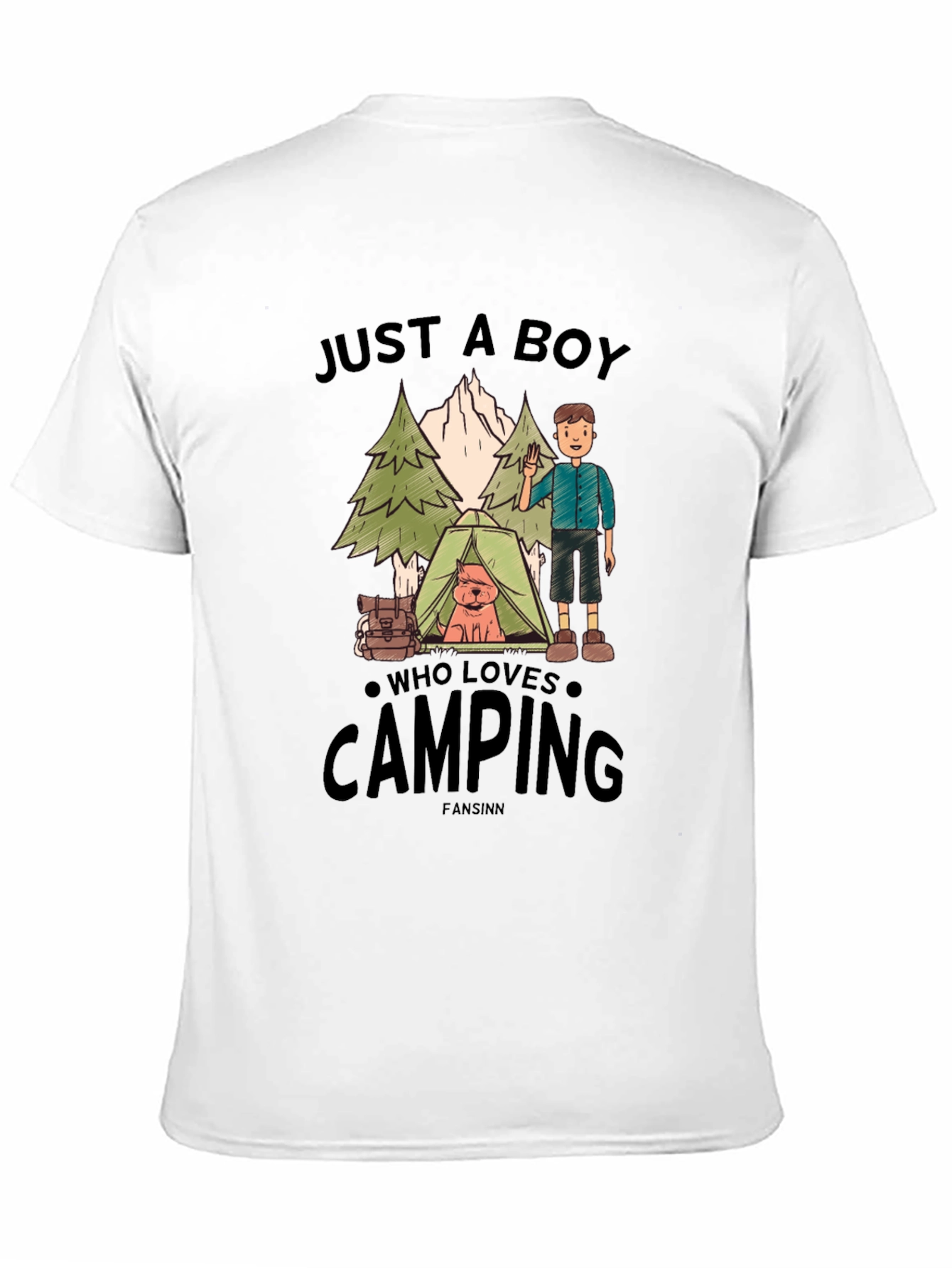 Just A Boy Who Loves Camping Graphic Tee