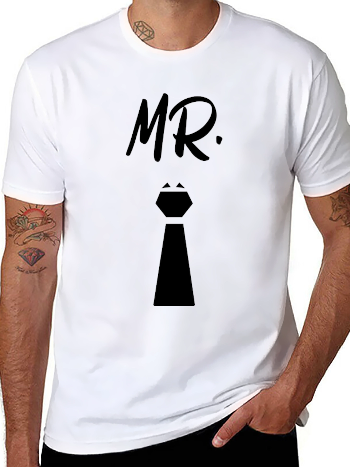 Mr. Tie Graphic Tee - Mens Black T-Shirt