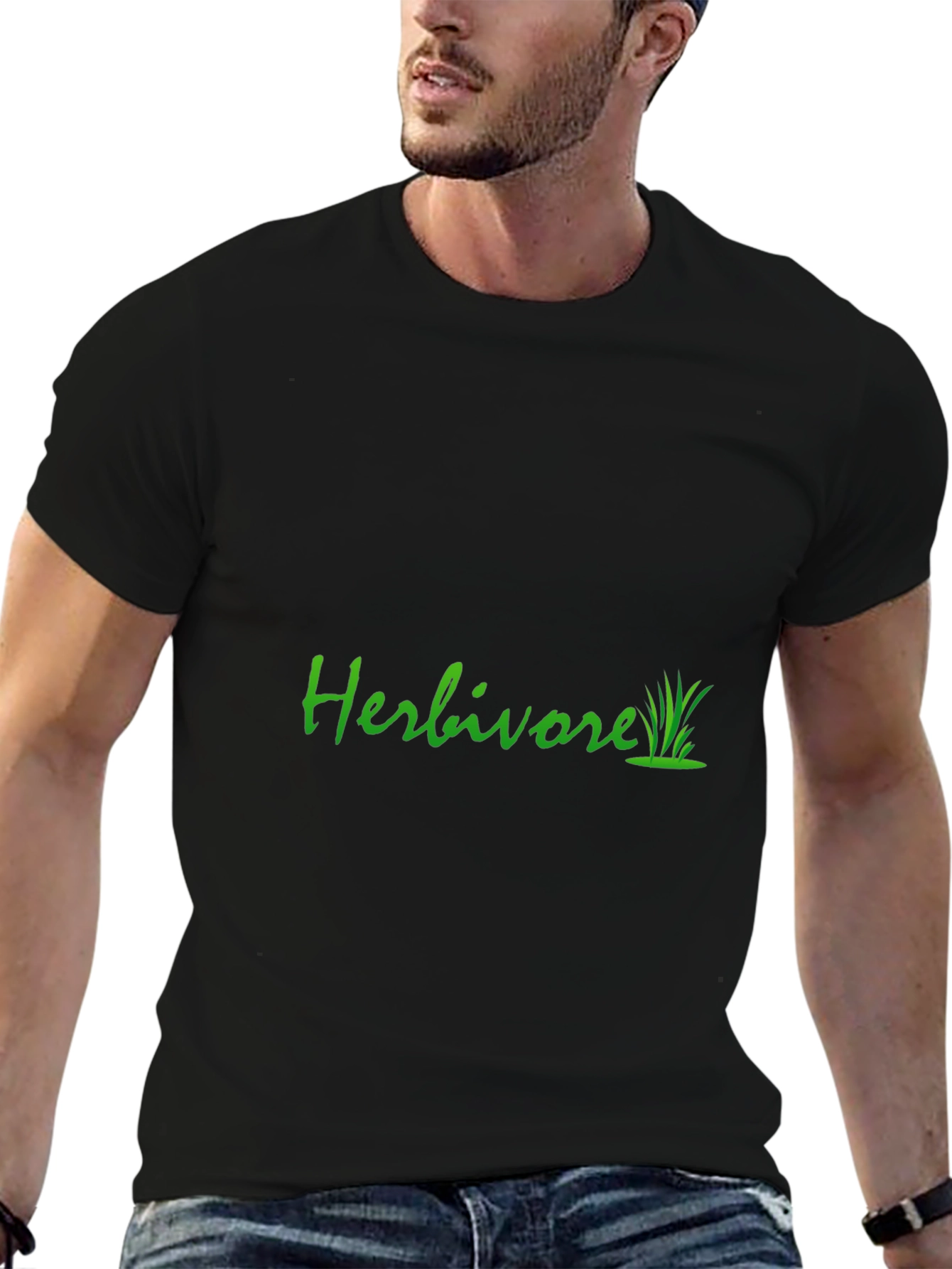 Herbivore Graphic T-Shirt - Green Print