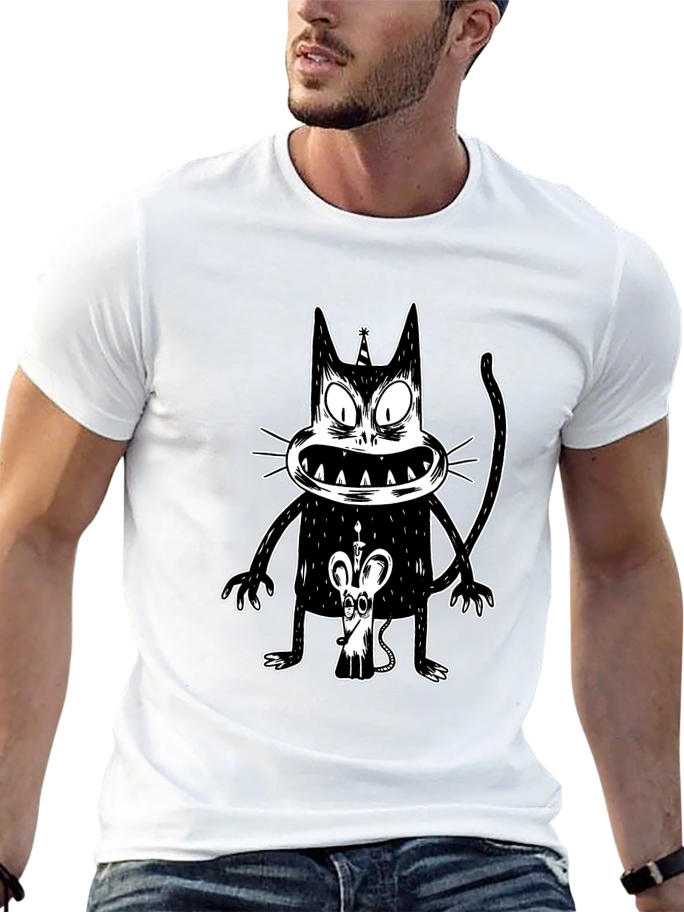 Creepy Cat Birthday Tee