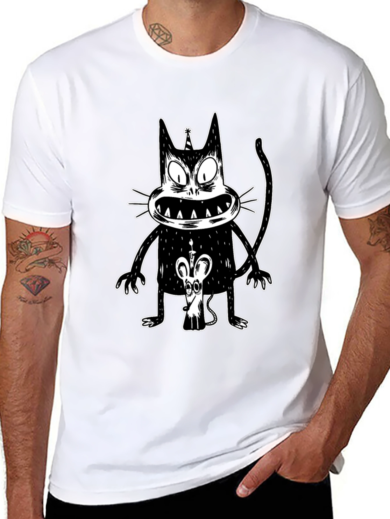 Creepy Cat Birthday Tee