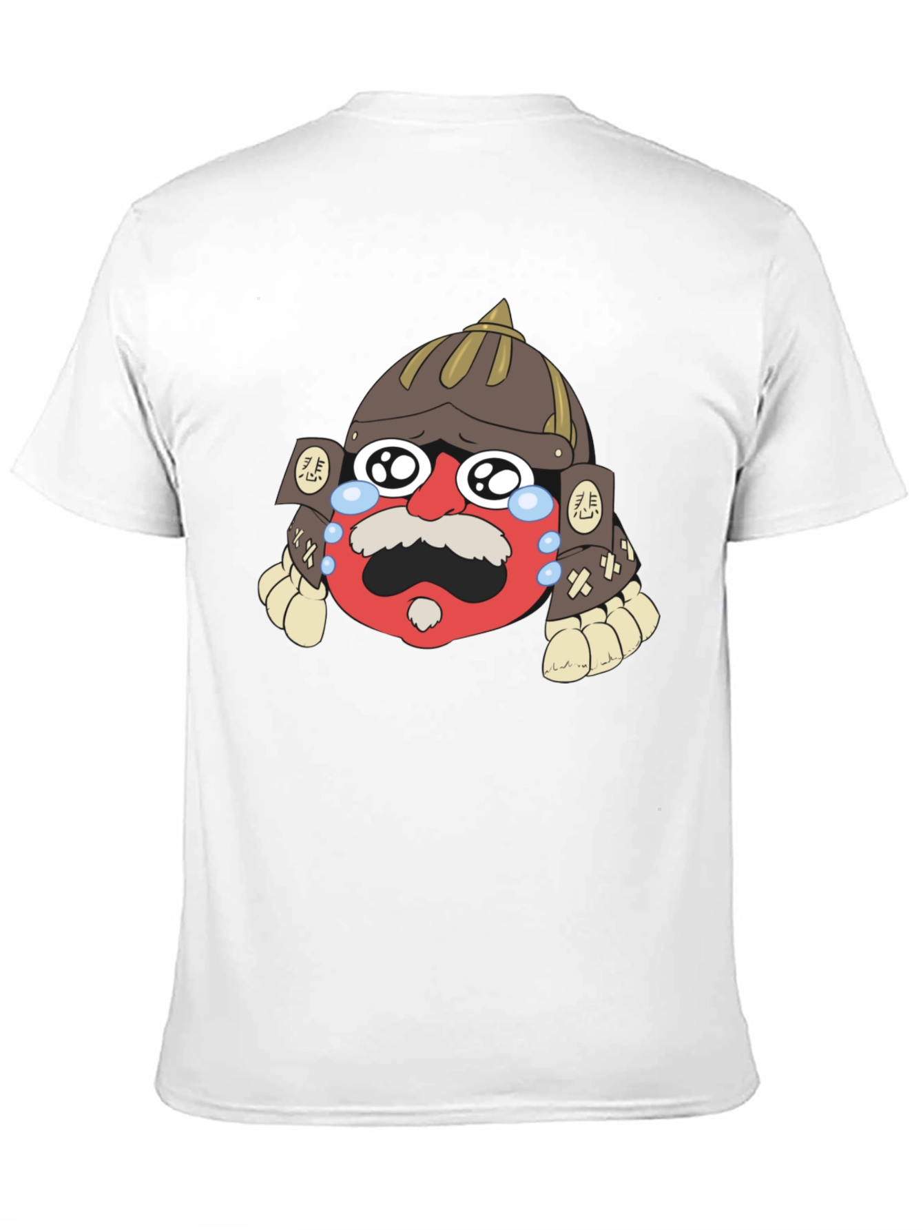 Samurai Crying Emoji Graphic Black T-Shirt
