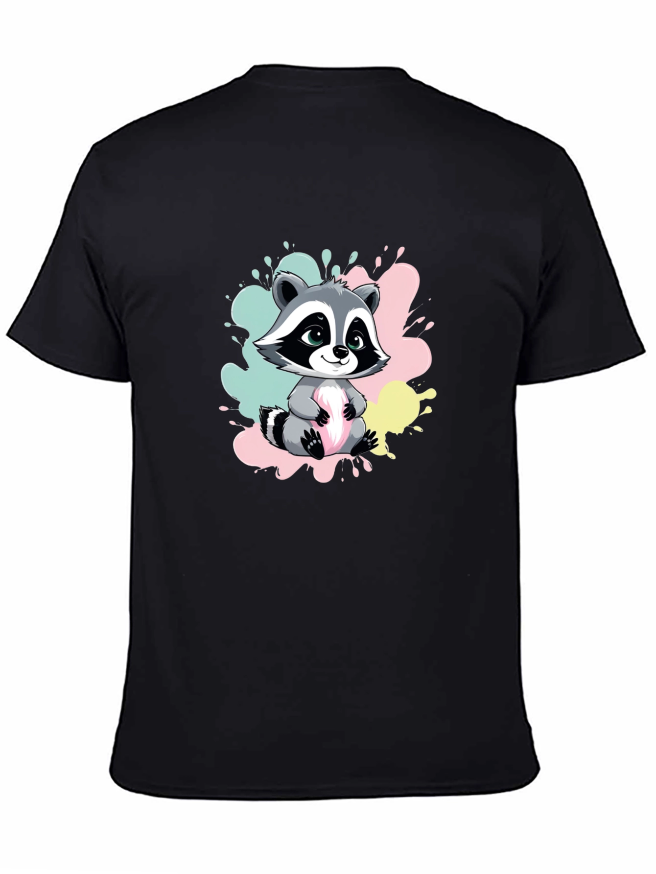 Cute Raccoon Graphic Tee - Soft Cotton Blend