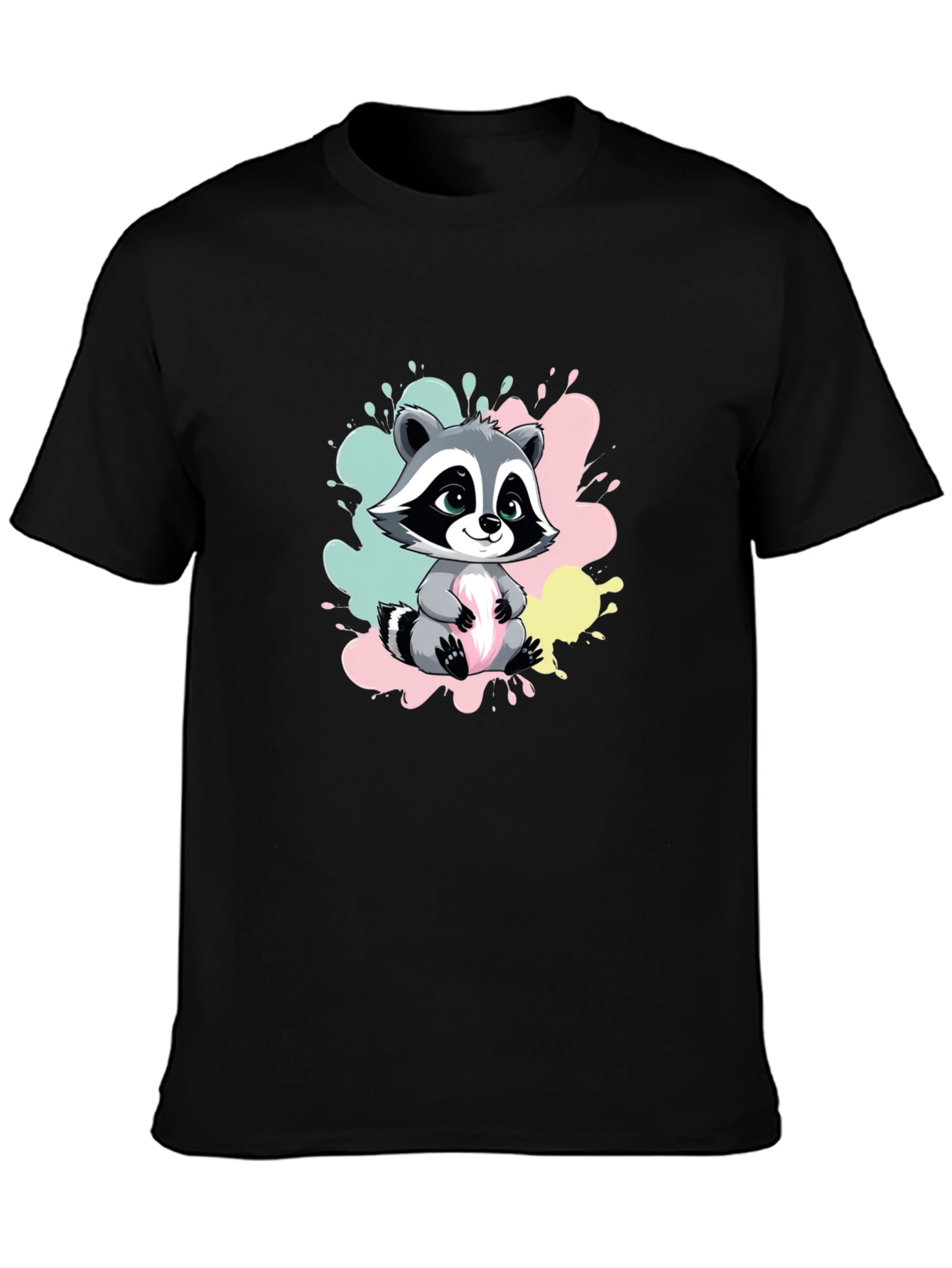 Cute Raccoon Graphic Tee - Soft Cotton Blend