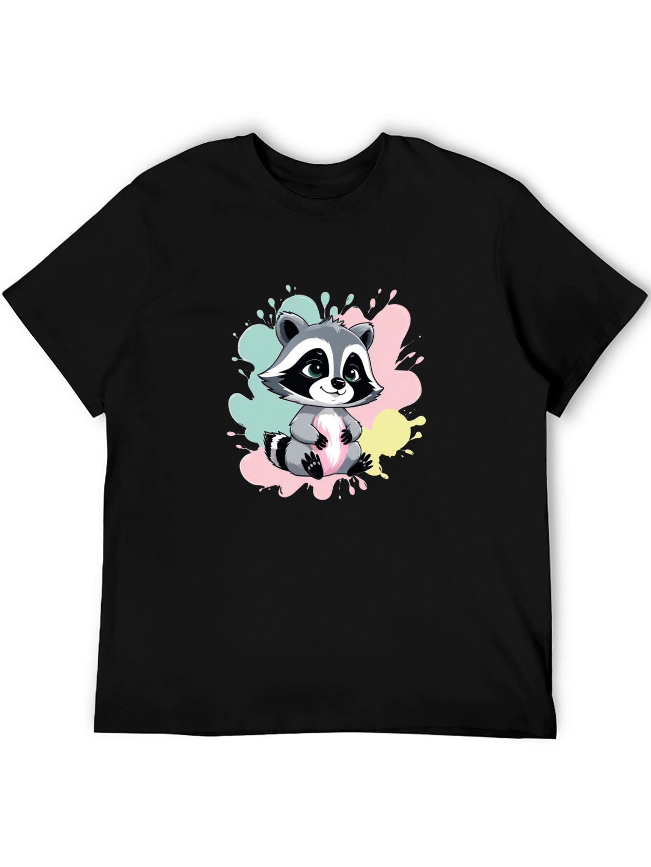 Cute Raccoon Graphic Tee - Soft Cotton Blend