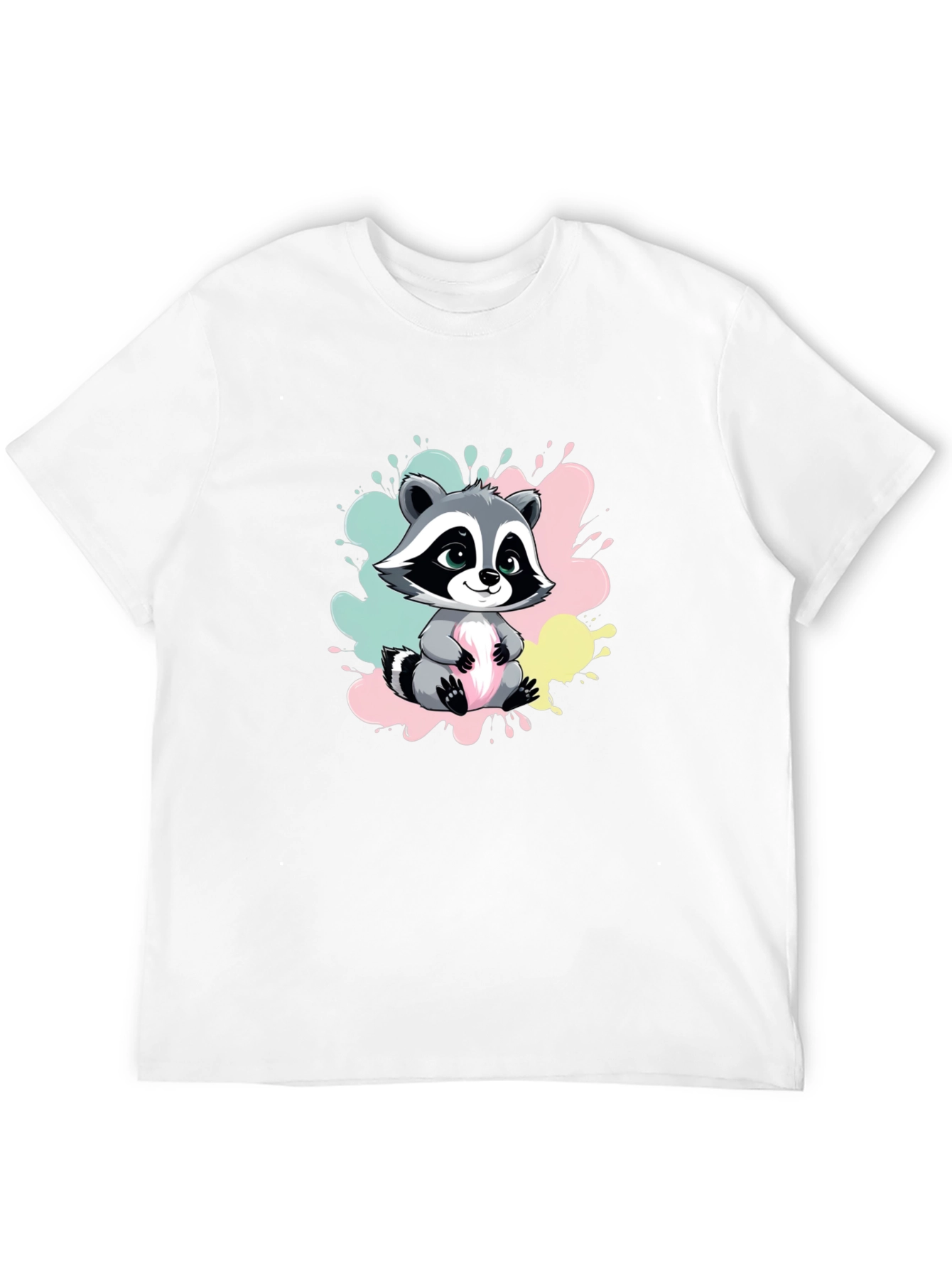 Cute Raccoon Graphic Tee - Soft Cotton Blend