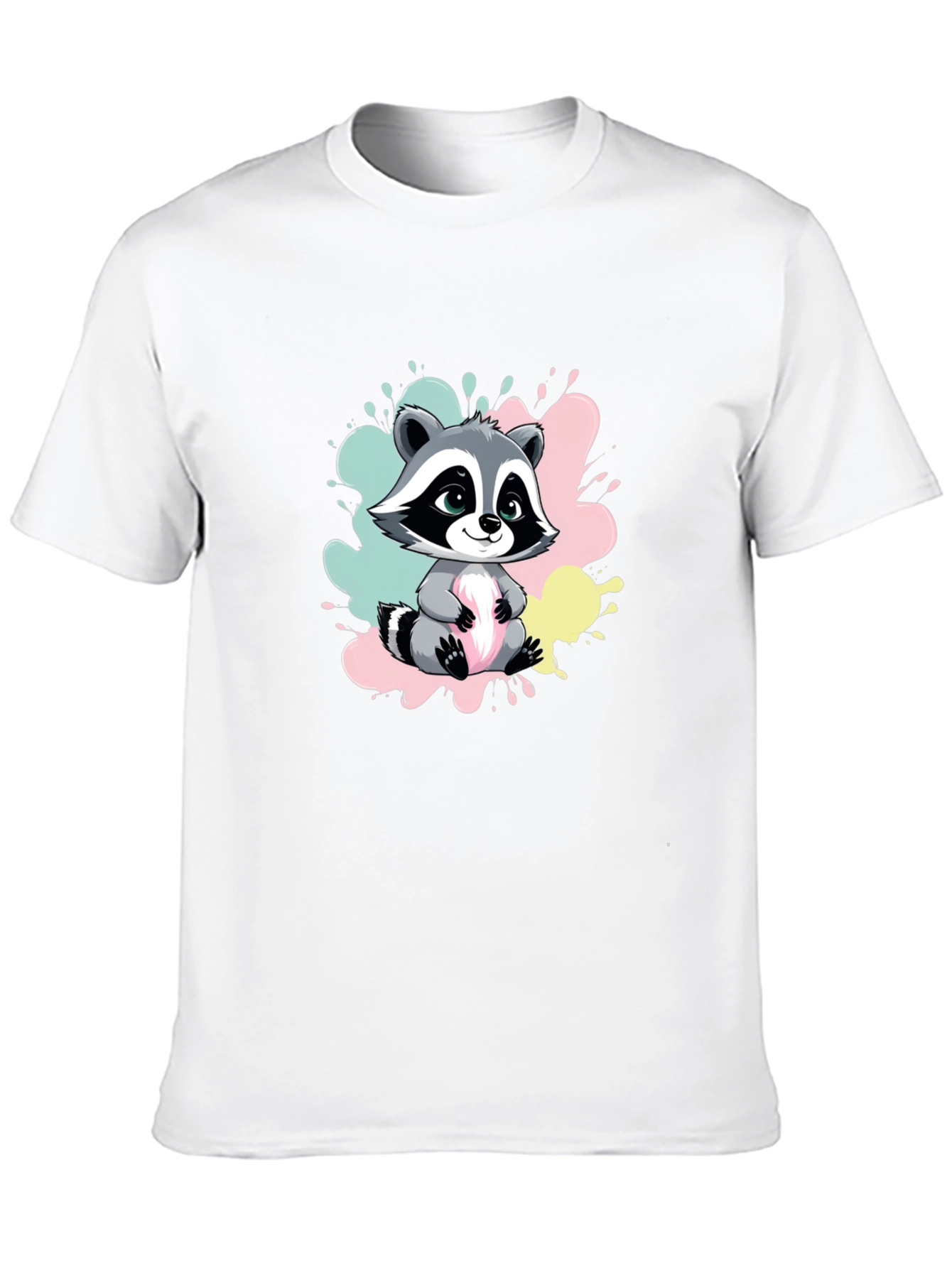 Cute Raccoon Graphic Tee - Soft Cotton Blend