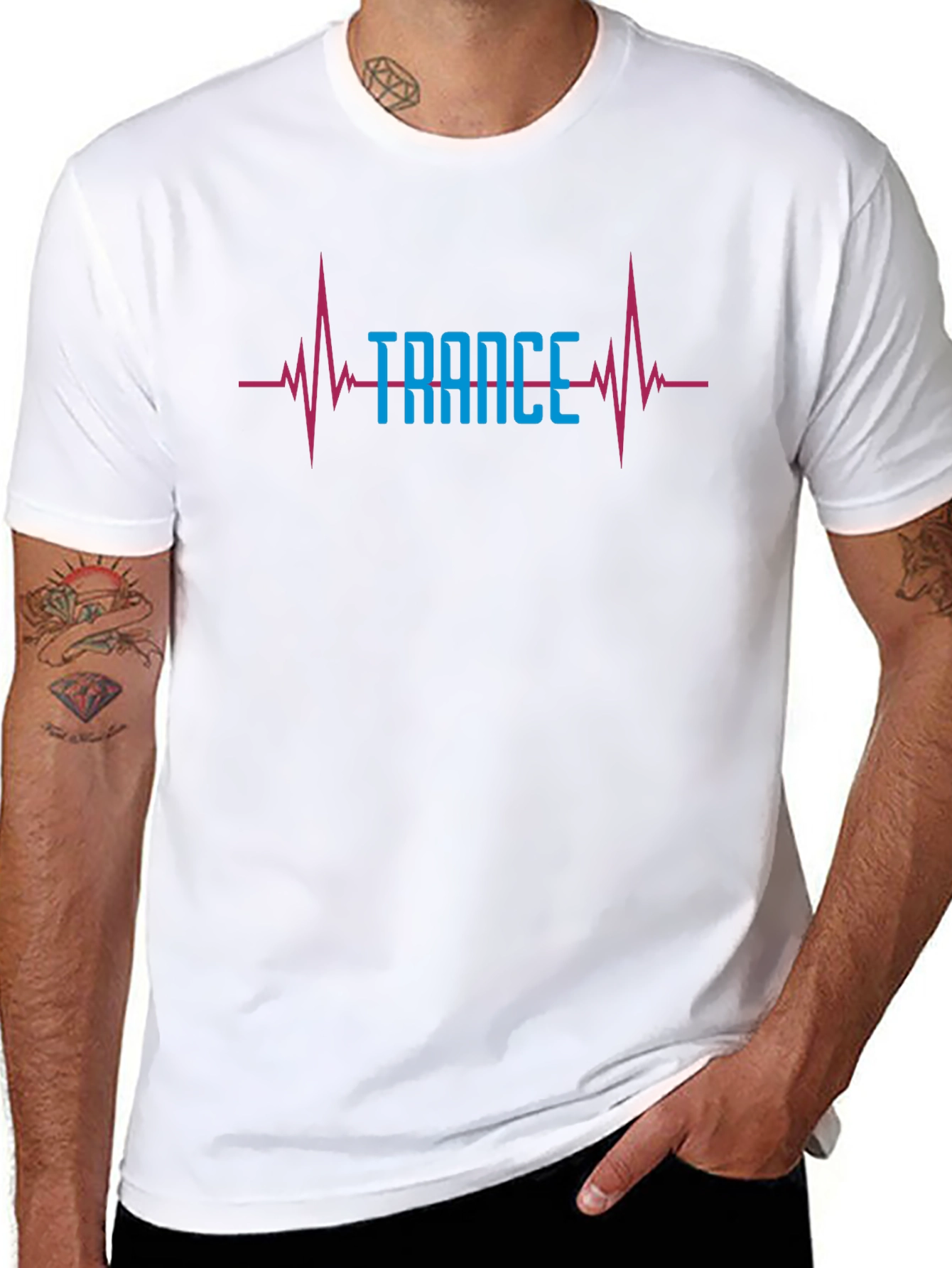 Trance Music Heartbeat T-Shirt - EDM Rave Festival Tee