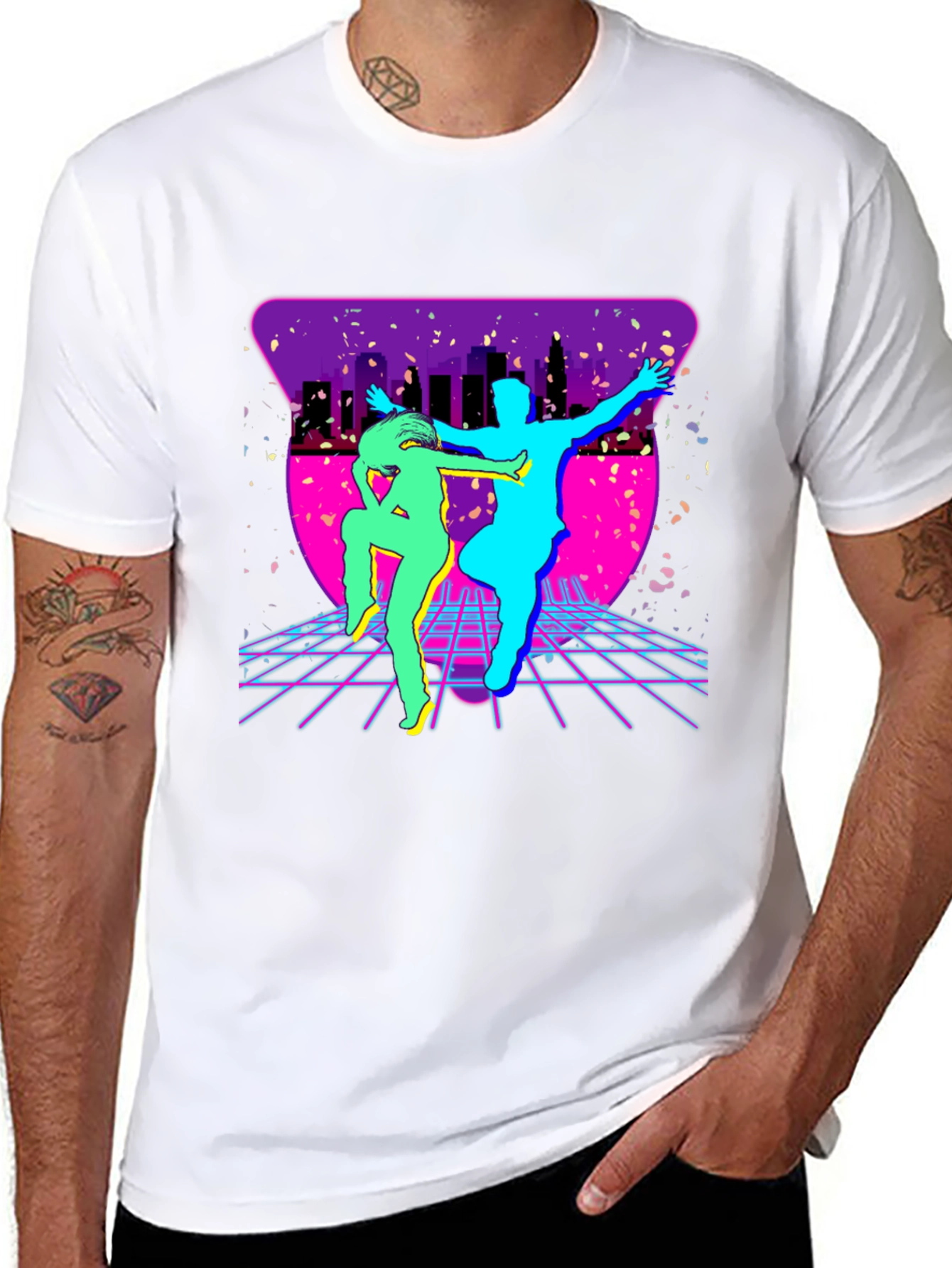 Retro 80s Dance T-Shirt - Synthwave Party Tee