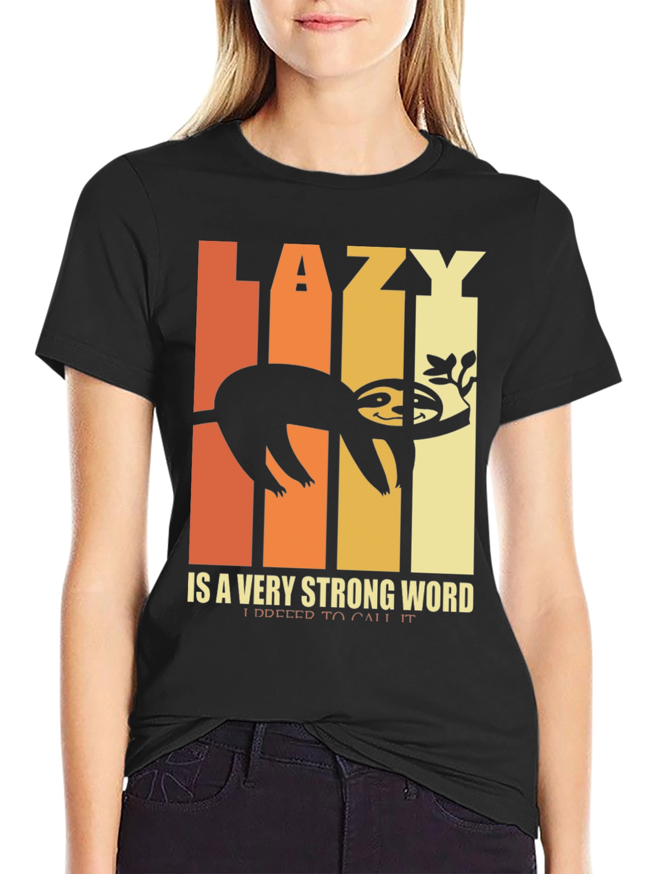 Lazy Sloth Graphic T-Shirt - Funny and Relaxed Style