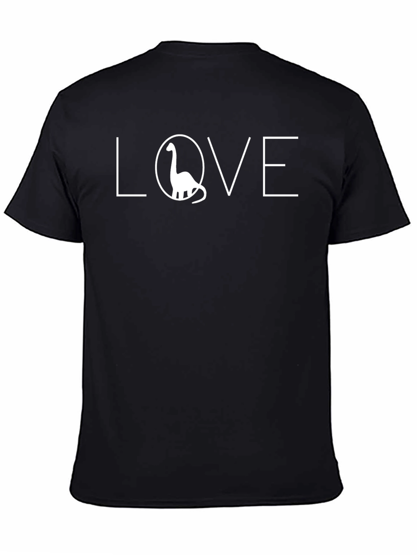 Dinosaur Love Graphic T-Shirt - Black