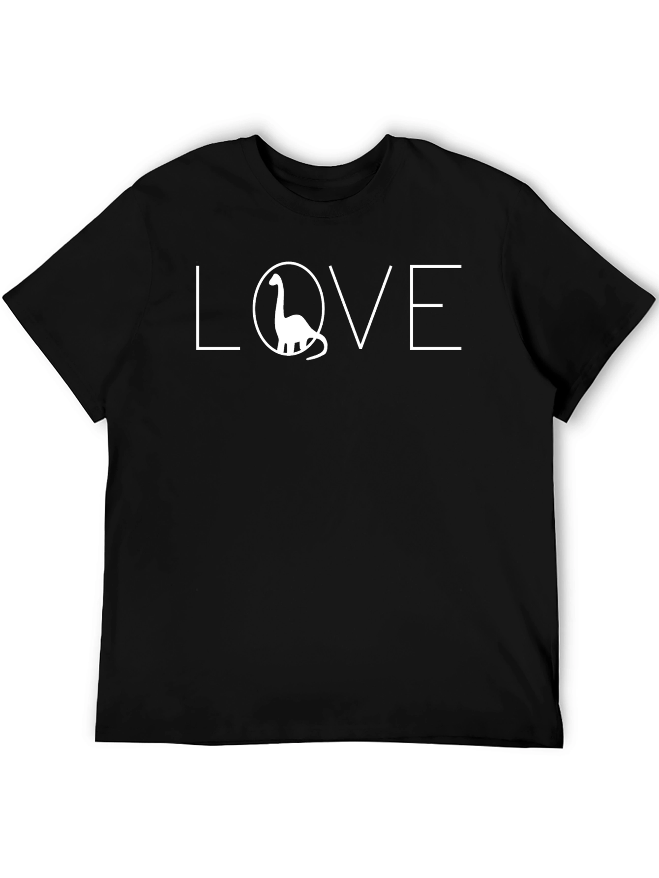 Dinosaur Love Graphic T-Shirt - Black
