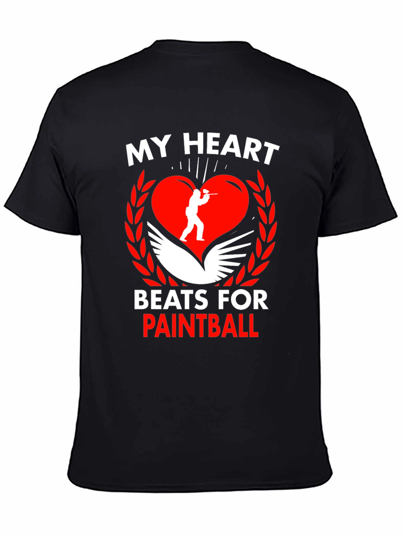 Paintball Heartbeat Graphic T-Shirt