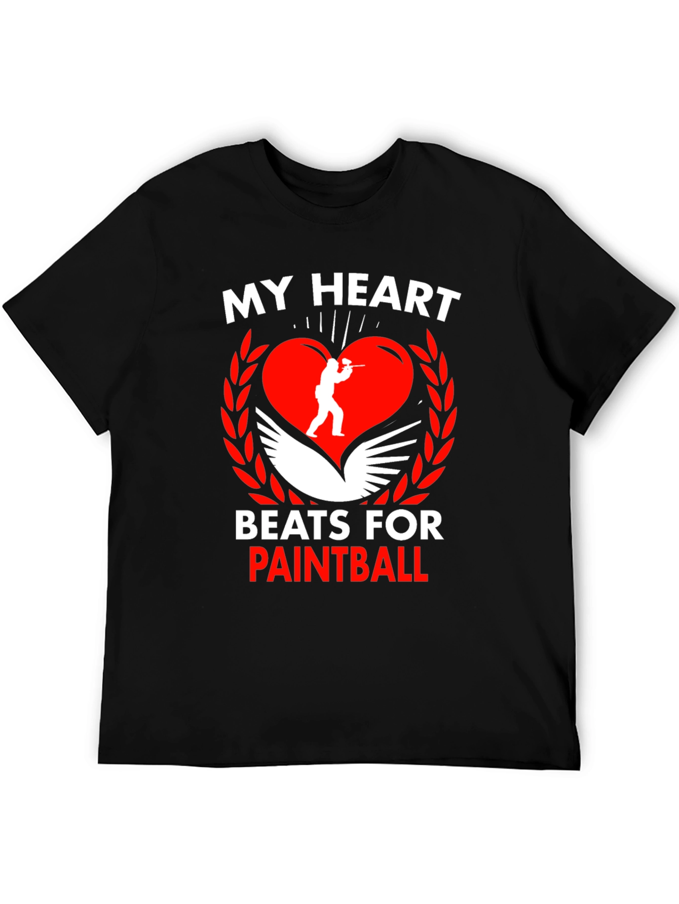 Paintball Heartbeat Graphic T-Shirt