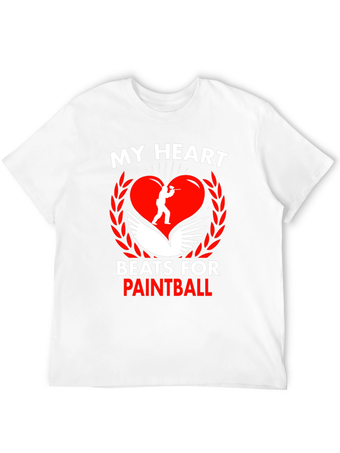 Paintball Heartbeat Graphic T-Shirt
