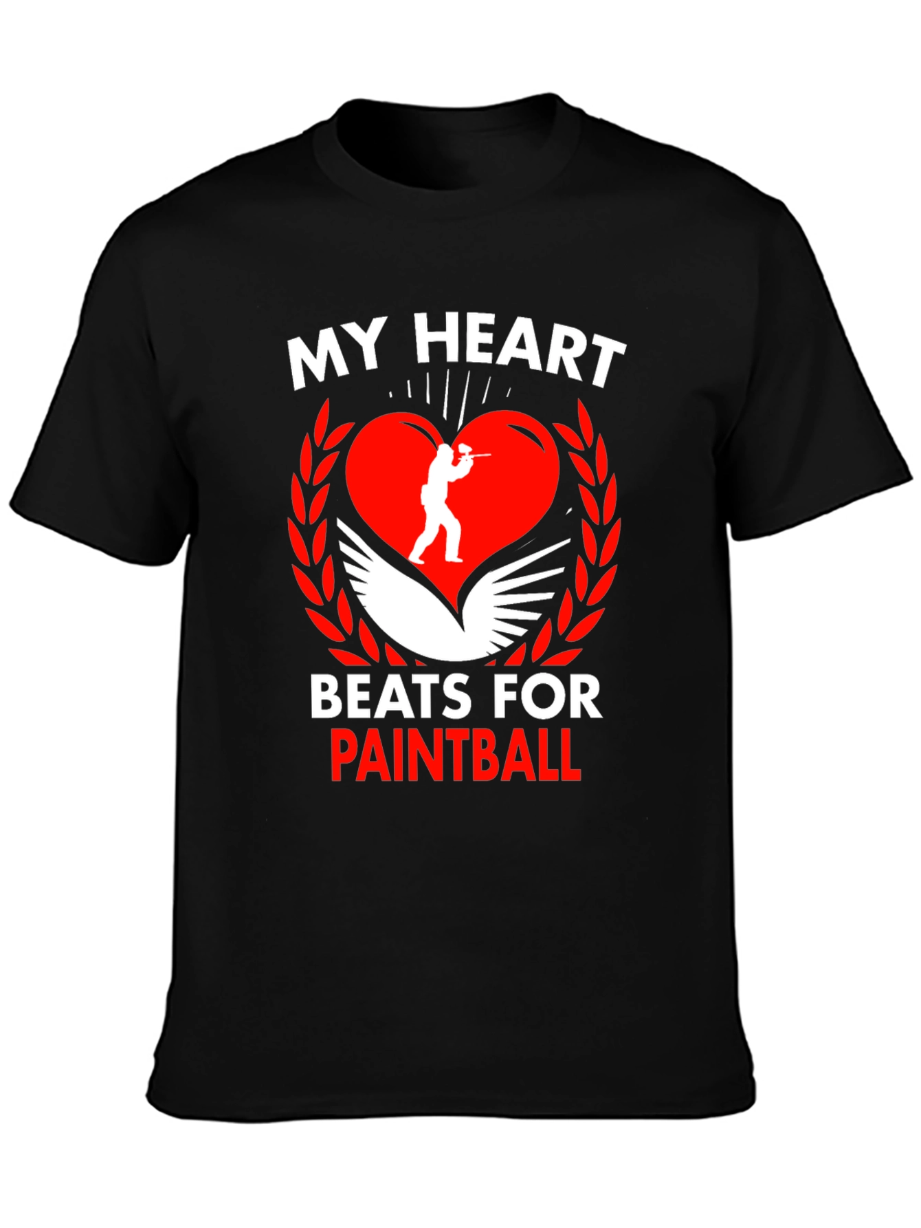 Paintball Heartbeat Graphic T-Shirt