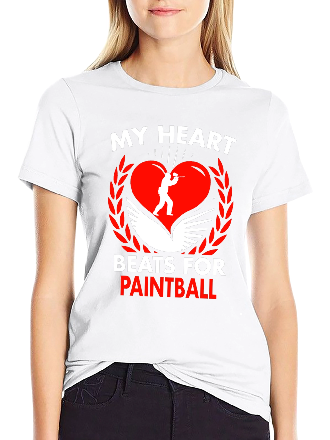 Paintball Heartbeat Graphic T-Shirt