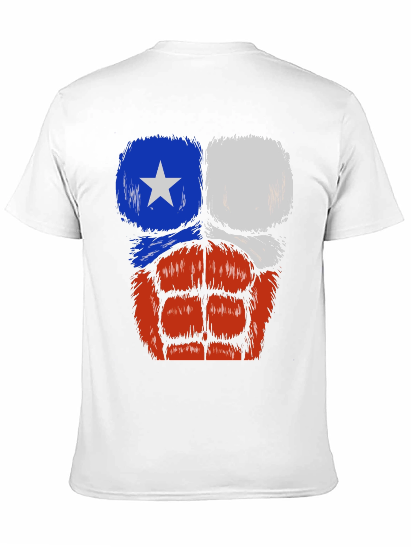 Chile Flag Muscle Chest T-Shirt - Black