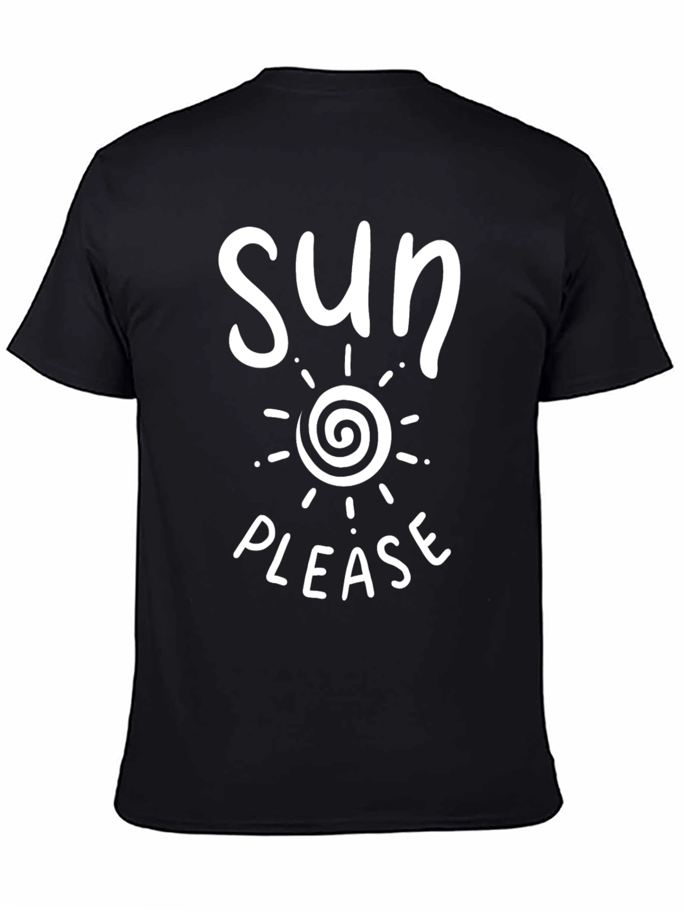 Sun Please Graphic T-Shirt - Black Casual Tee