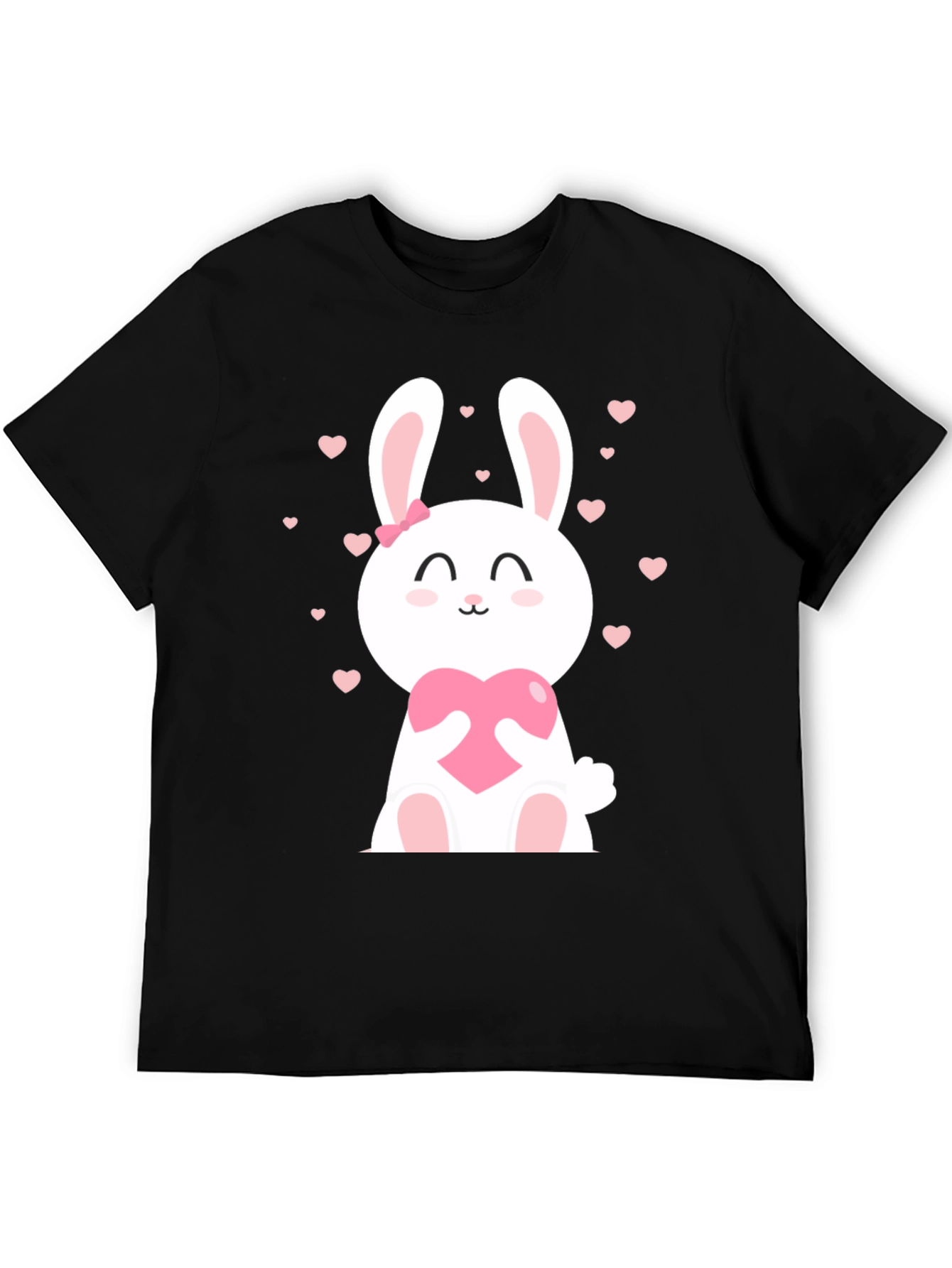 Cute Bunny Heart Graphic T-Shirt