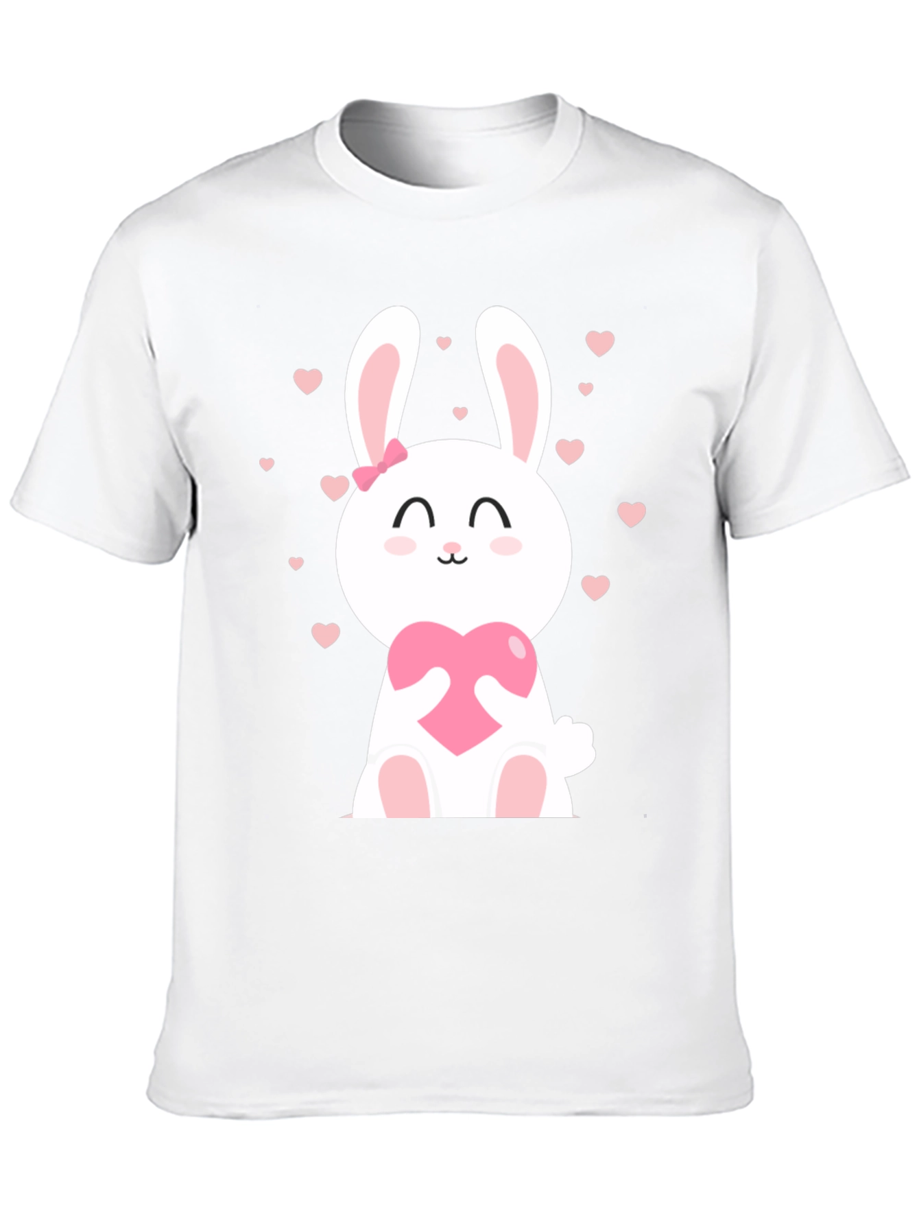 Cute Bunny Heart Graphic T-Shirt