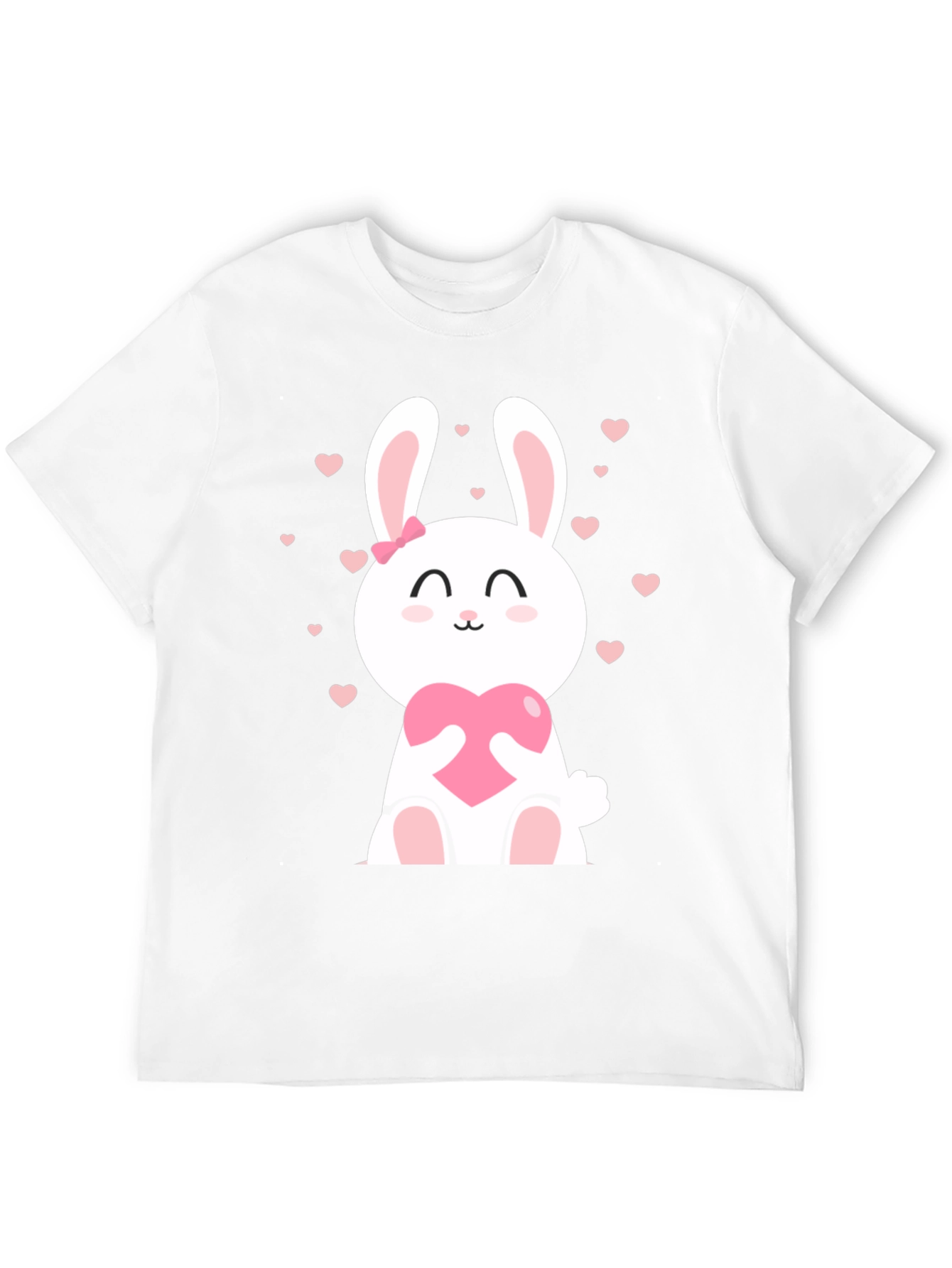 Cute Bunny Heart Graphic T-Shirt